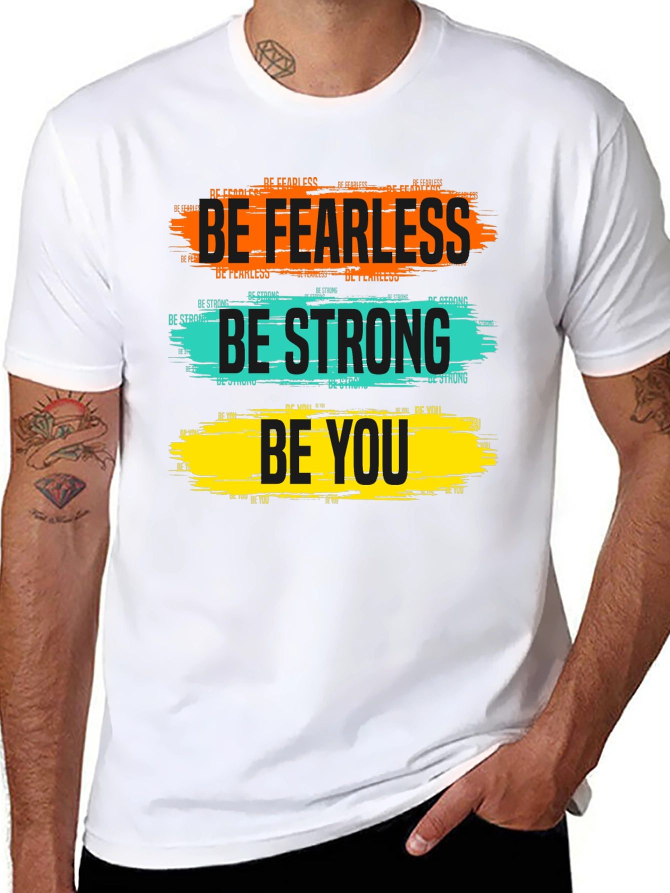 Inspirational Graphic Tee: Be Fearless Strong You