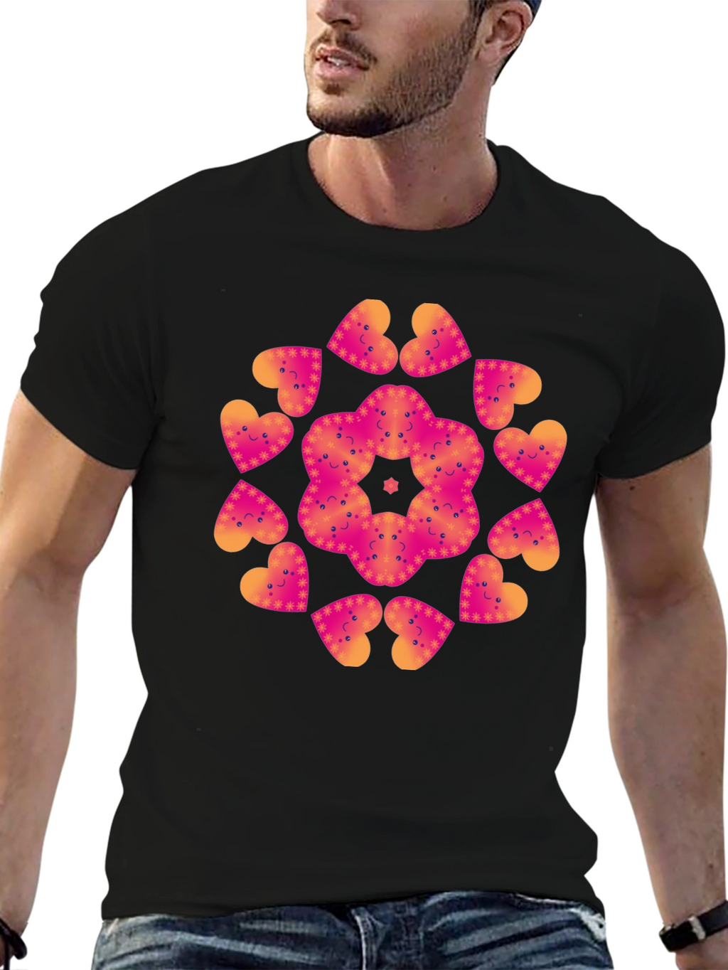 Heart Mandala Graphic Tee