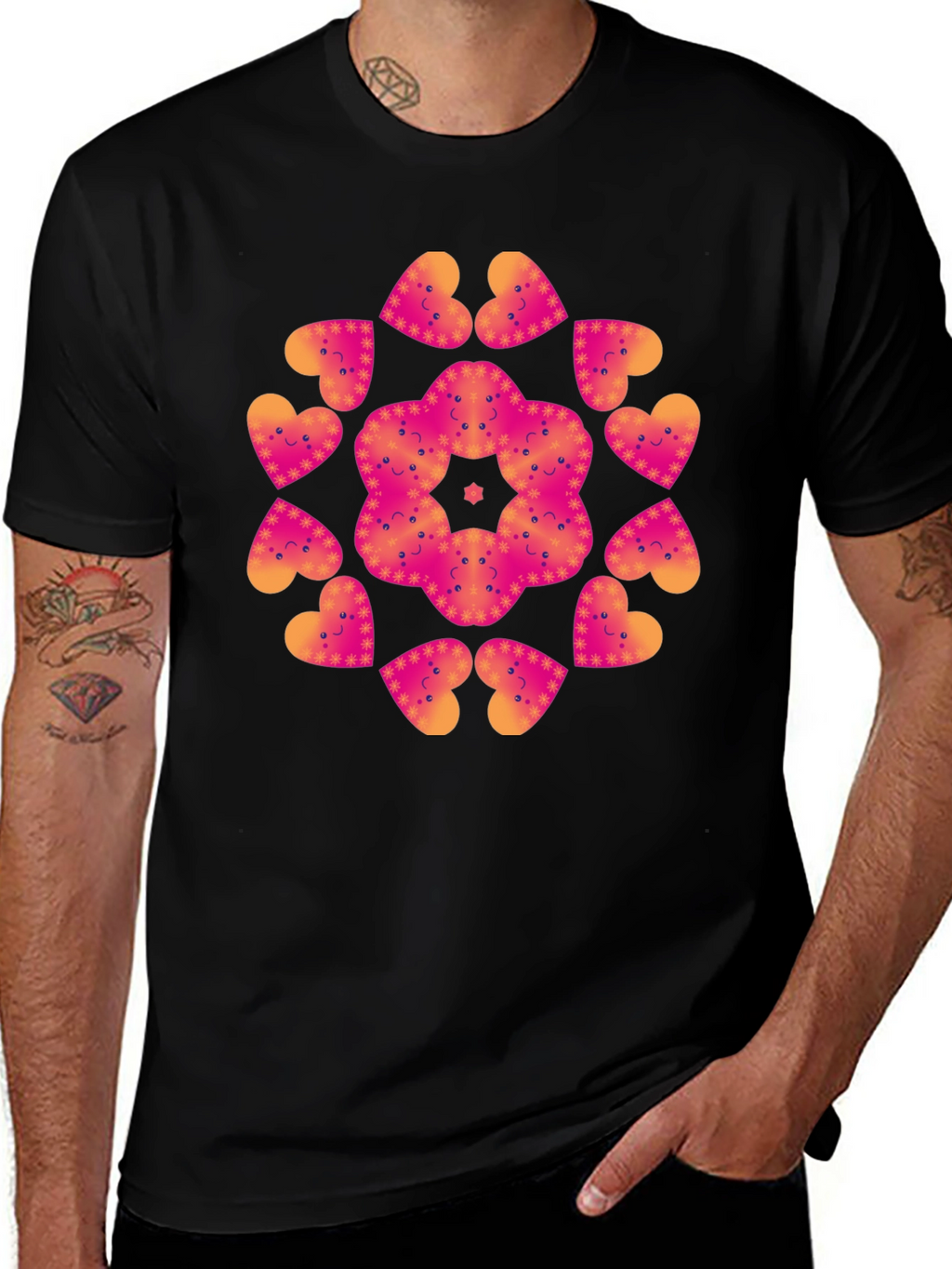 Heart Mandala Graphic Tee