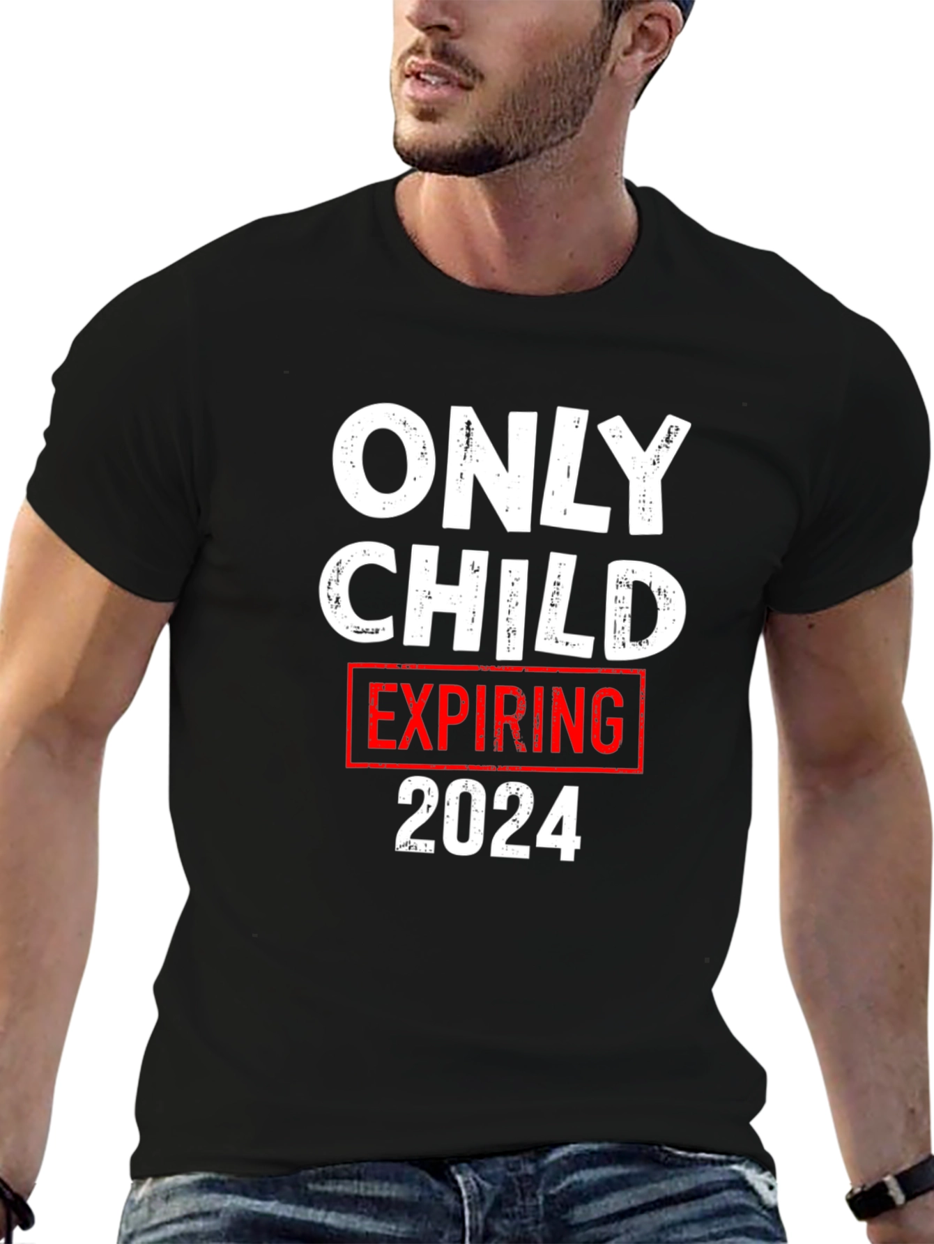 Only Child Expiring 2024 T-Shirt - Humorous Expecting Parent Tee