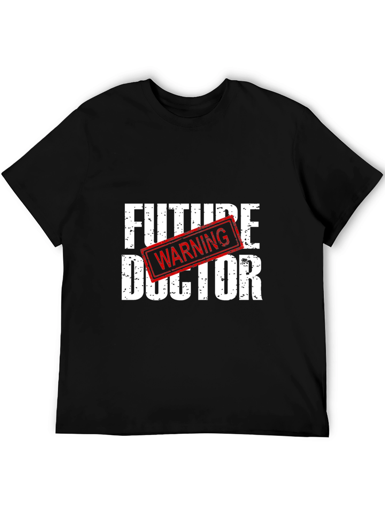 Future Doctor Warning Black Graphic T-Shirt
