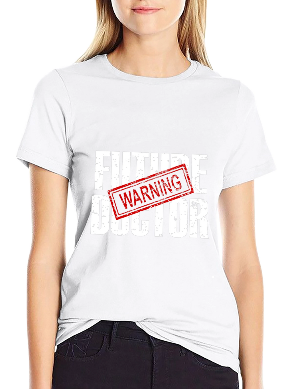 Future Doctor Warning Black Graphic T-Shirt