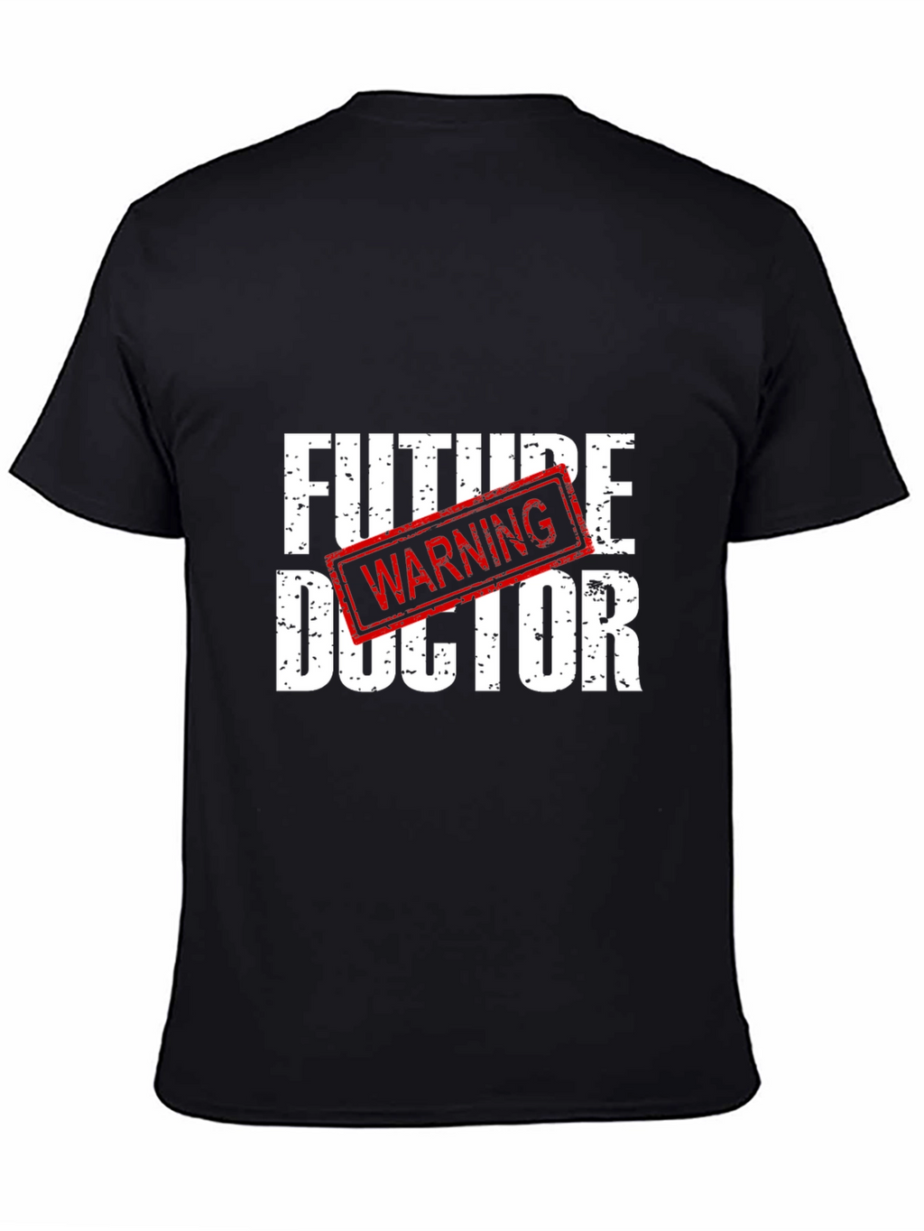 Future Doctor Warning Black Graphic T-Shirt