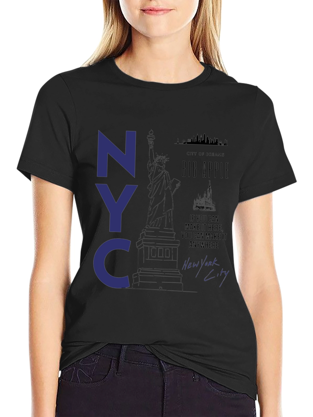 NYC Statue of Liberty Graphic T-Shirt