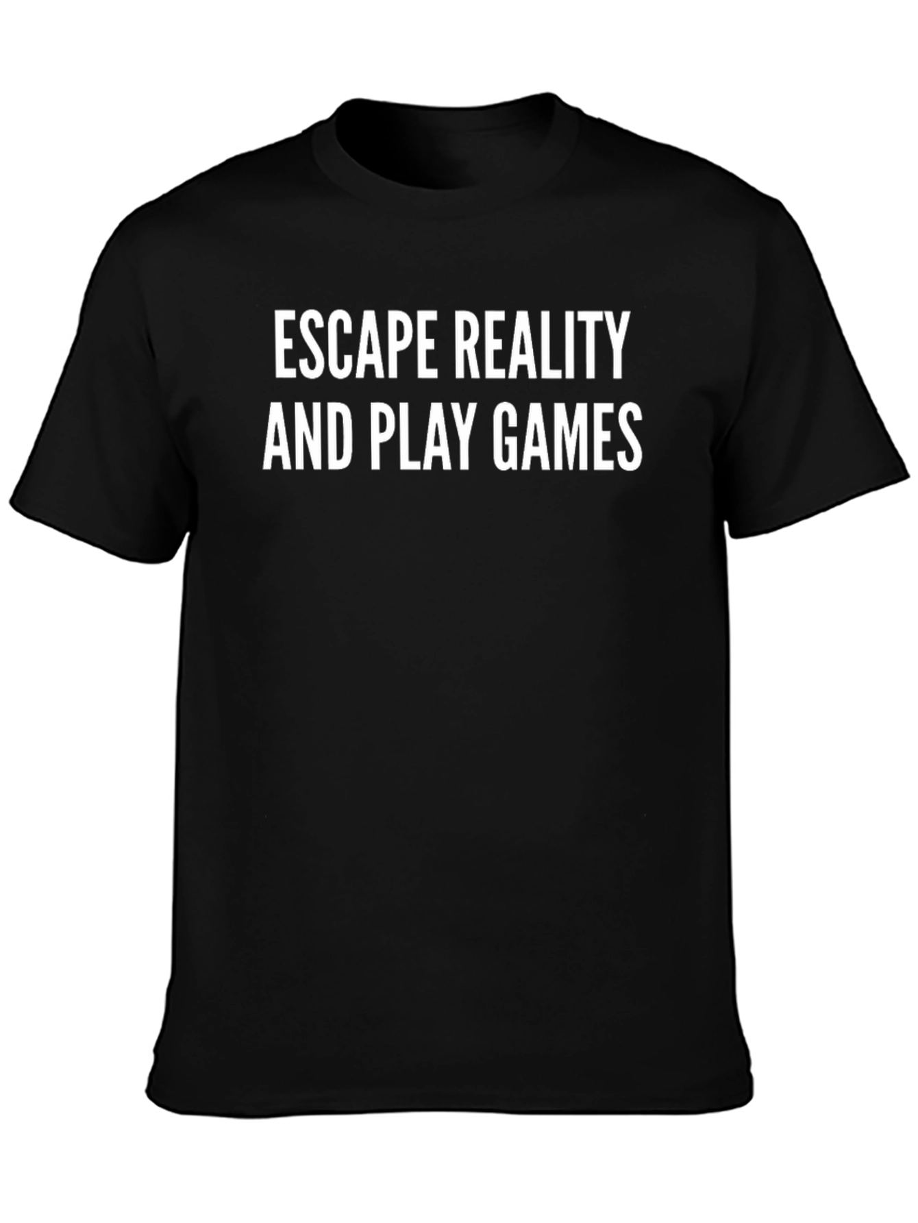 Escape Reality Play Games Black Graphic Tee