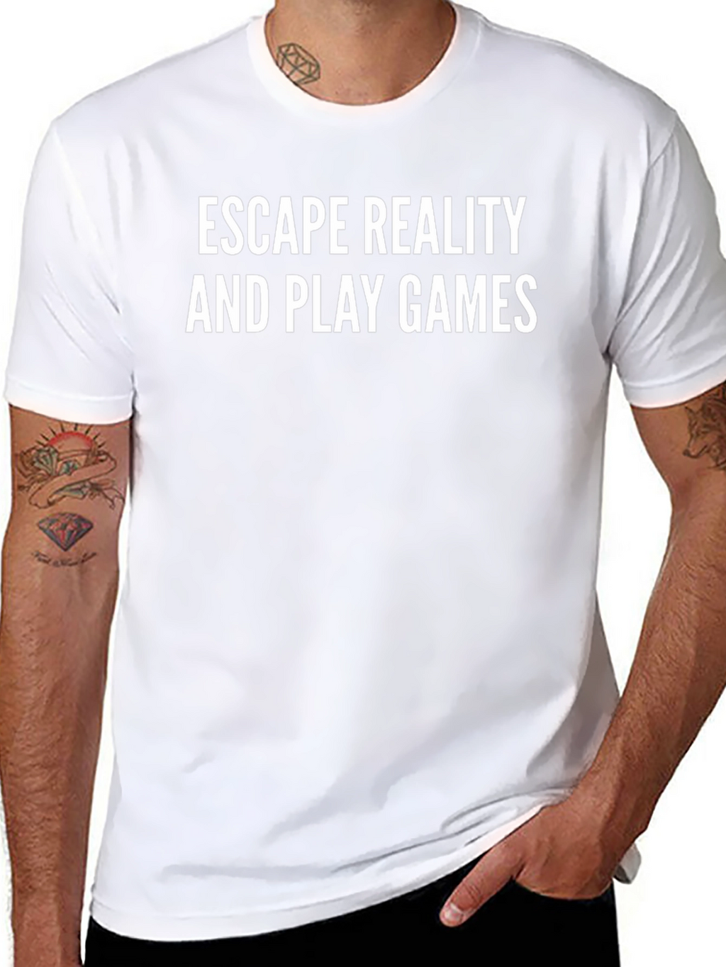 Escape Reality Play Games Black Graphic Tee