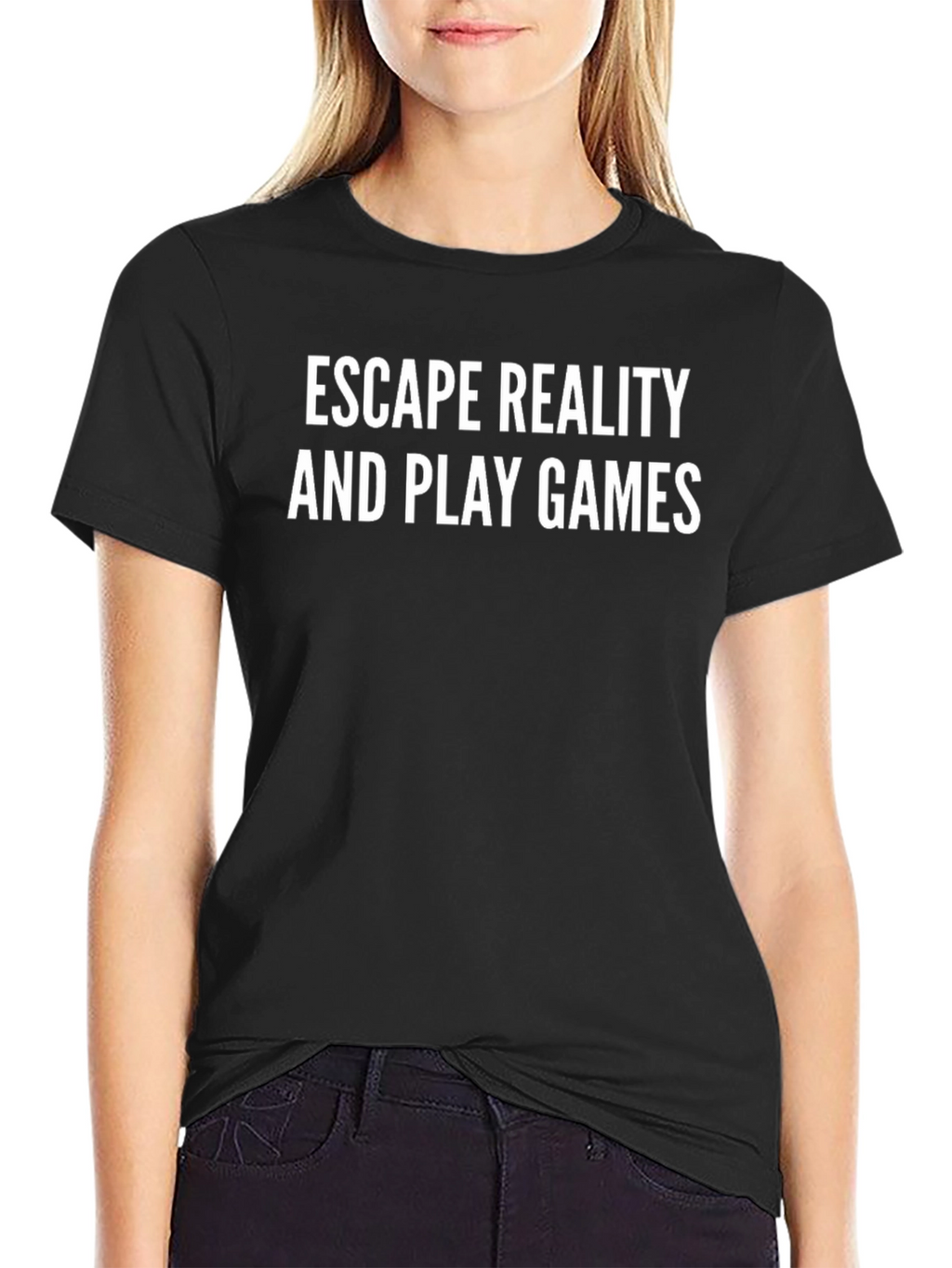 Escape Reality Play Games Black Graphic Tee