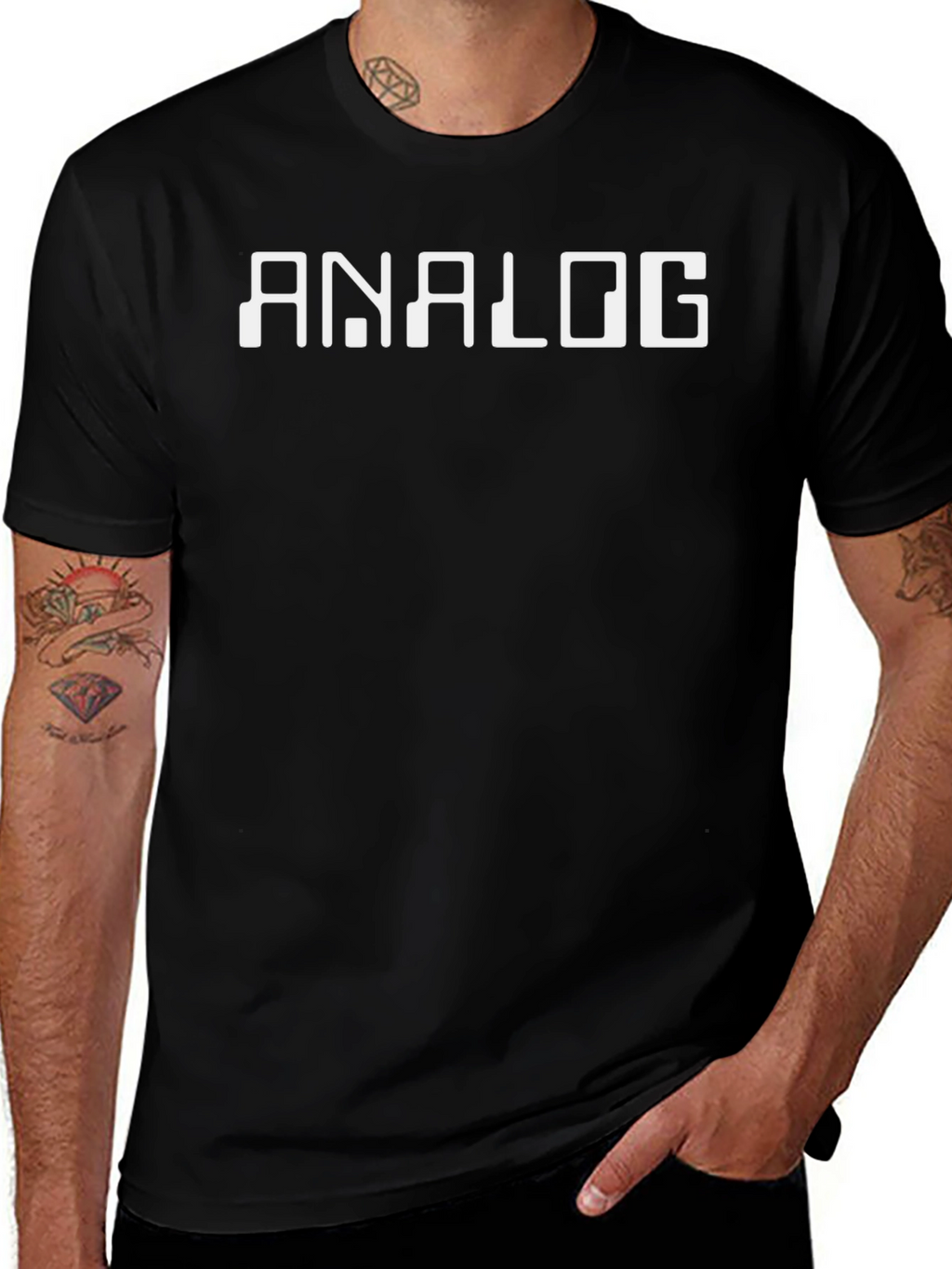 Analog Graphic Tee - Classic Black Cotton T-Shirt