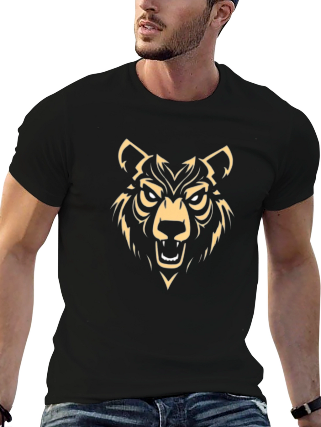 Black Wolf Graphic Tee - Fierce Style