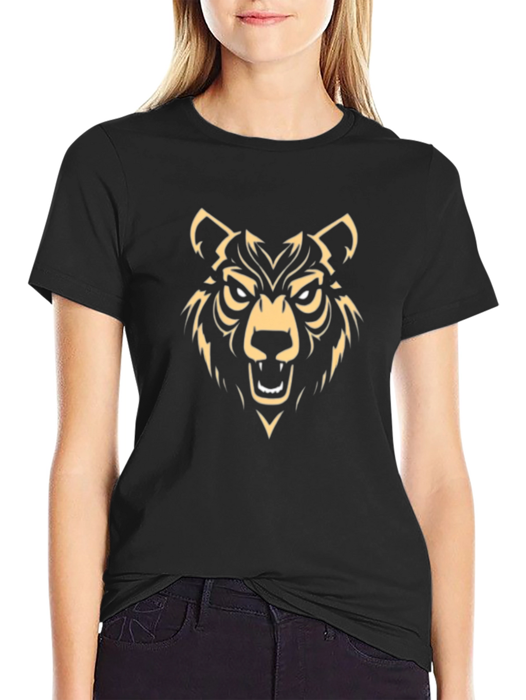 Black Wolf Graphic Tee - Fierce Style