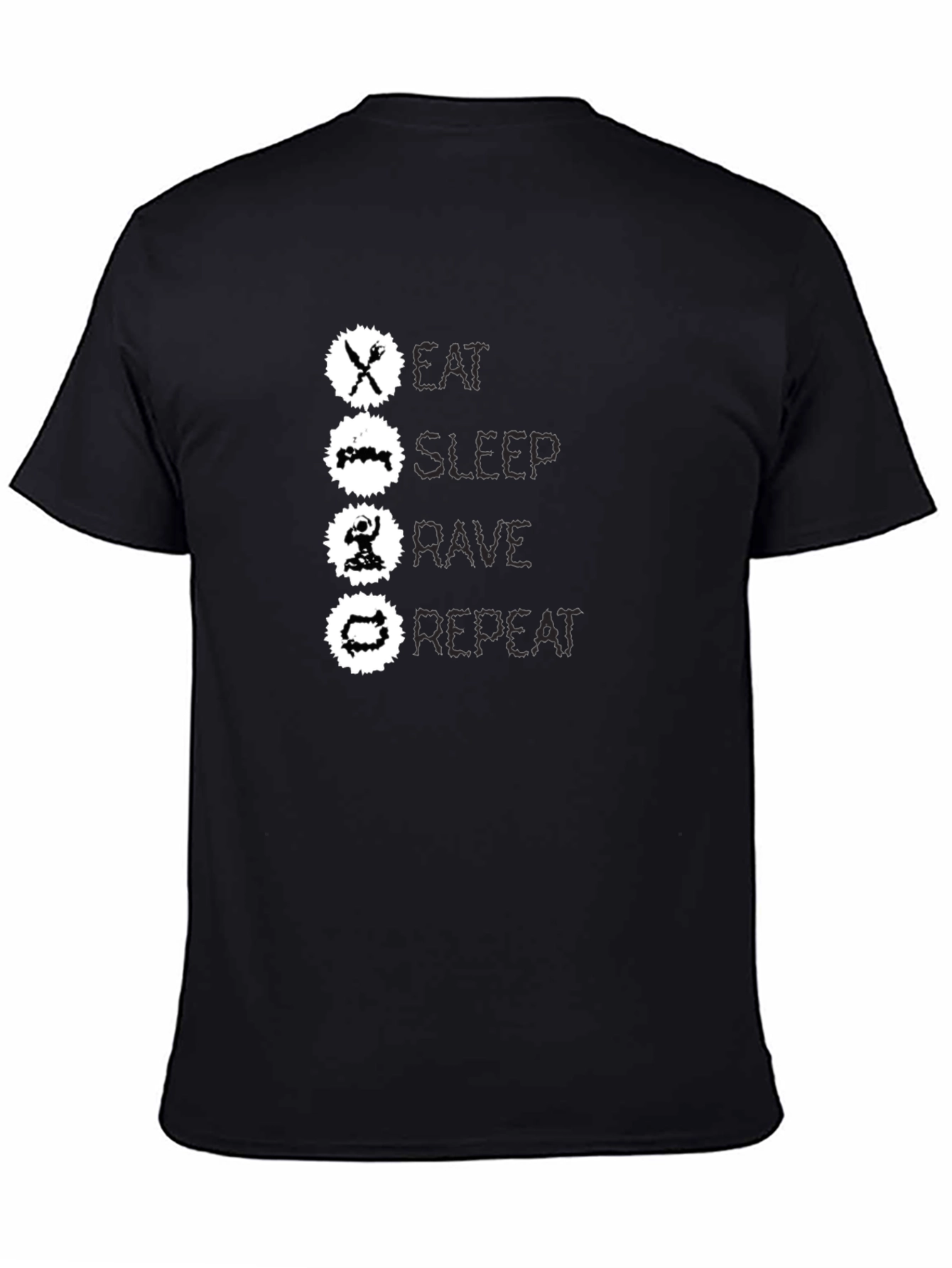 Eat Sleep Rave Repeat Graphic Tee