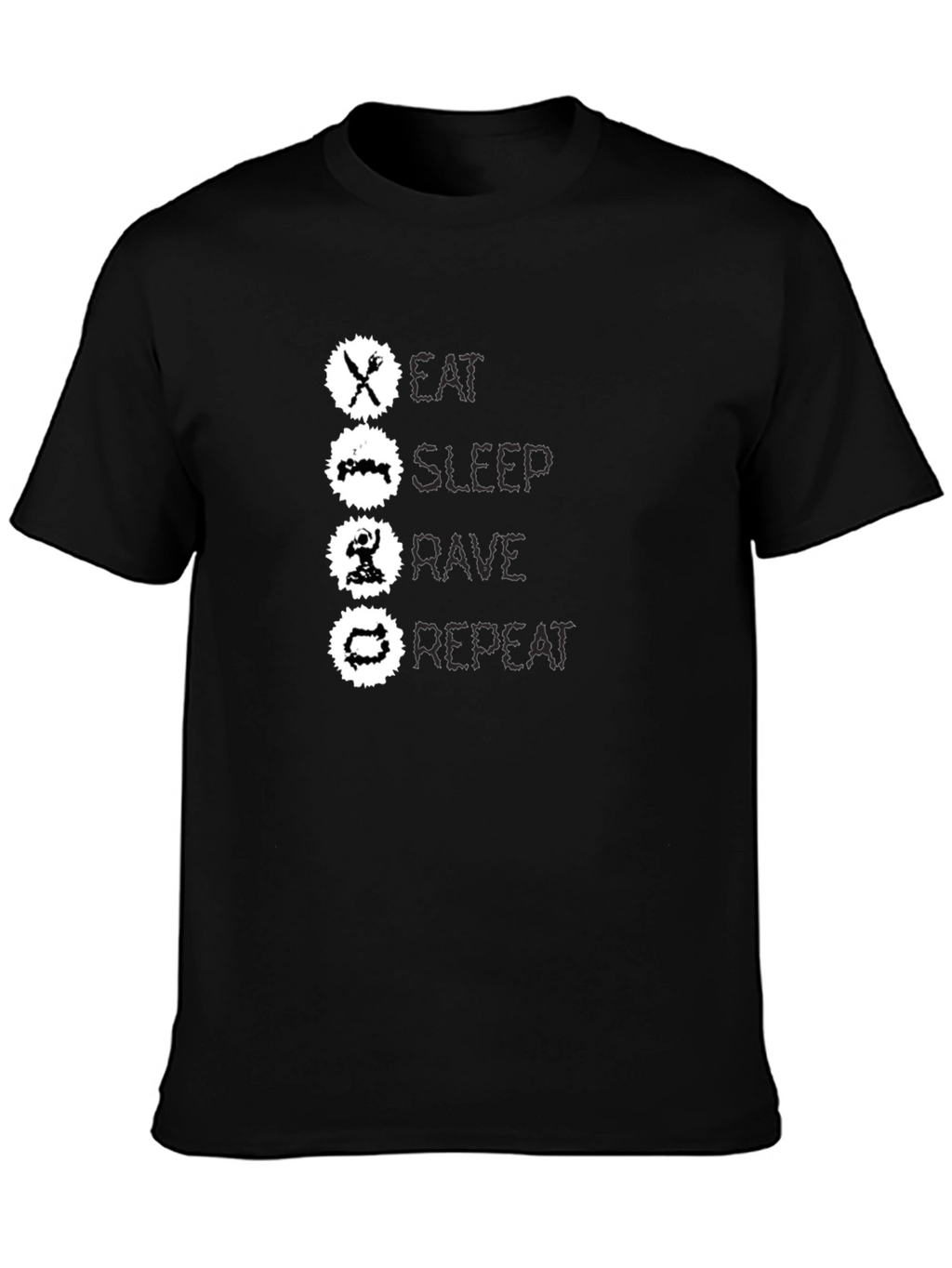 Eat Sleep Rave Repeat Graphic Tee