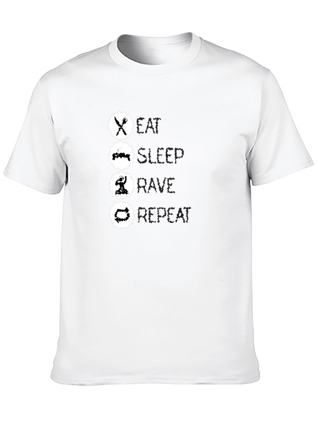 Eat Sleep Rave Repeat Graphic Tee