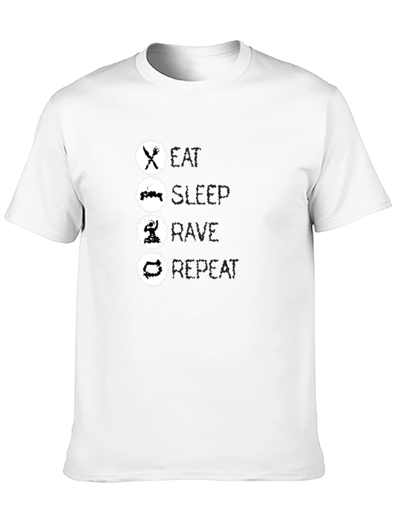 Eat Sleep Rave Repeat Graphic Tee