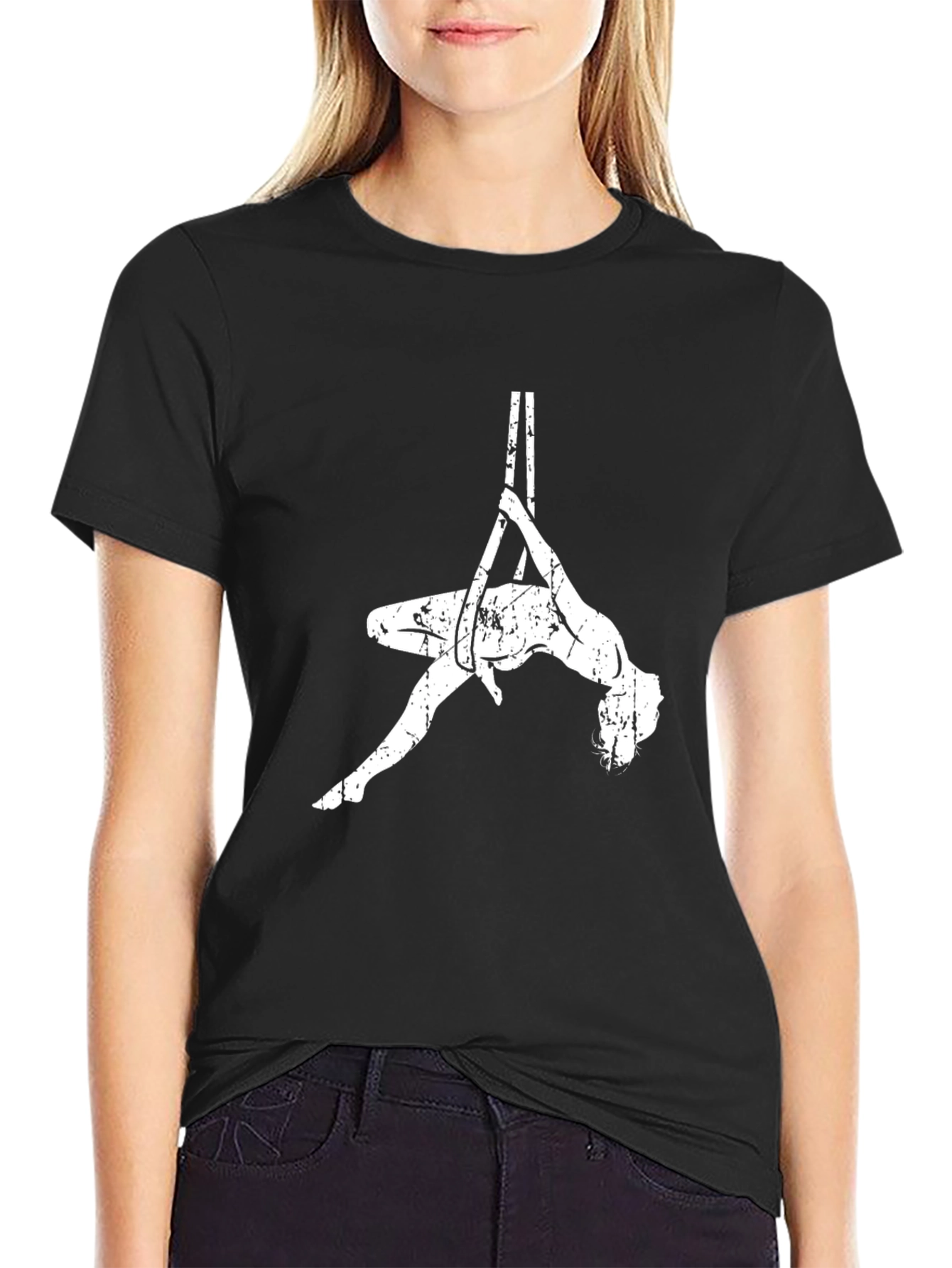 Aerial Acrobat T-Shirt - Black Graphic Tee