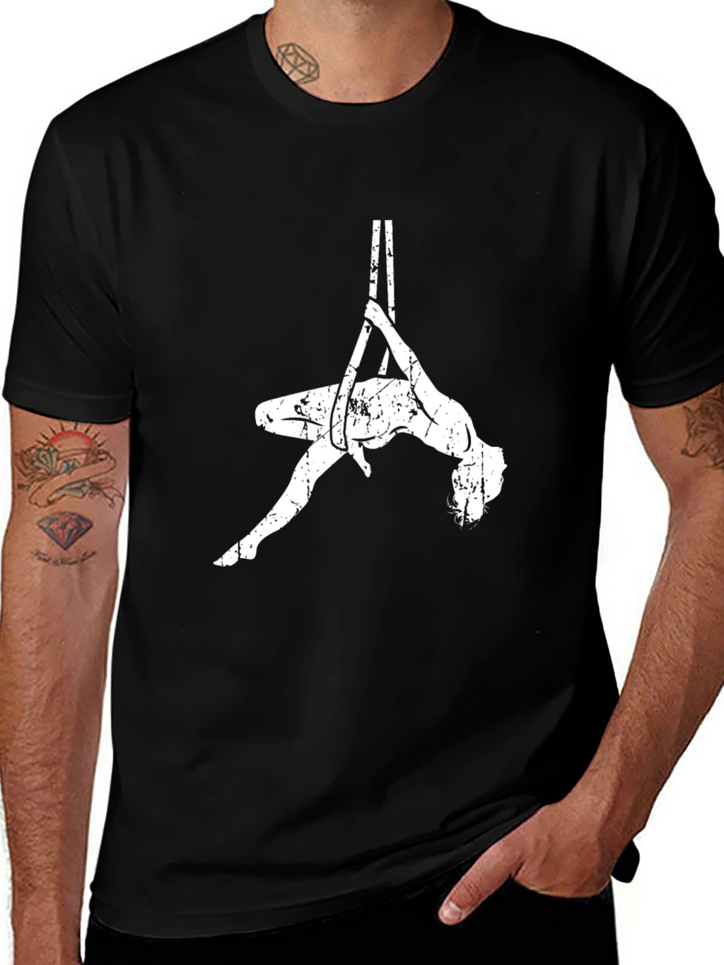 Aerial Acrobat T-Shirt - Black Graphic Tee