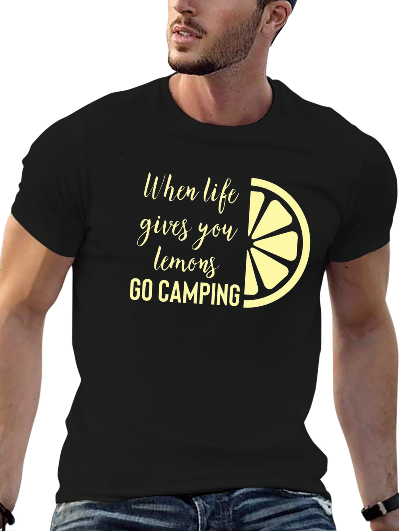 Lemon Camping T-Shirt - When Life Gives You Lemons Camp!