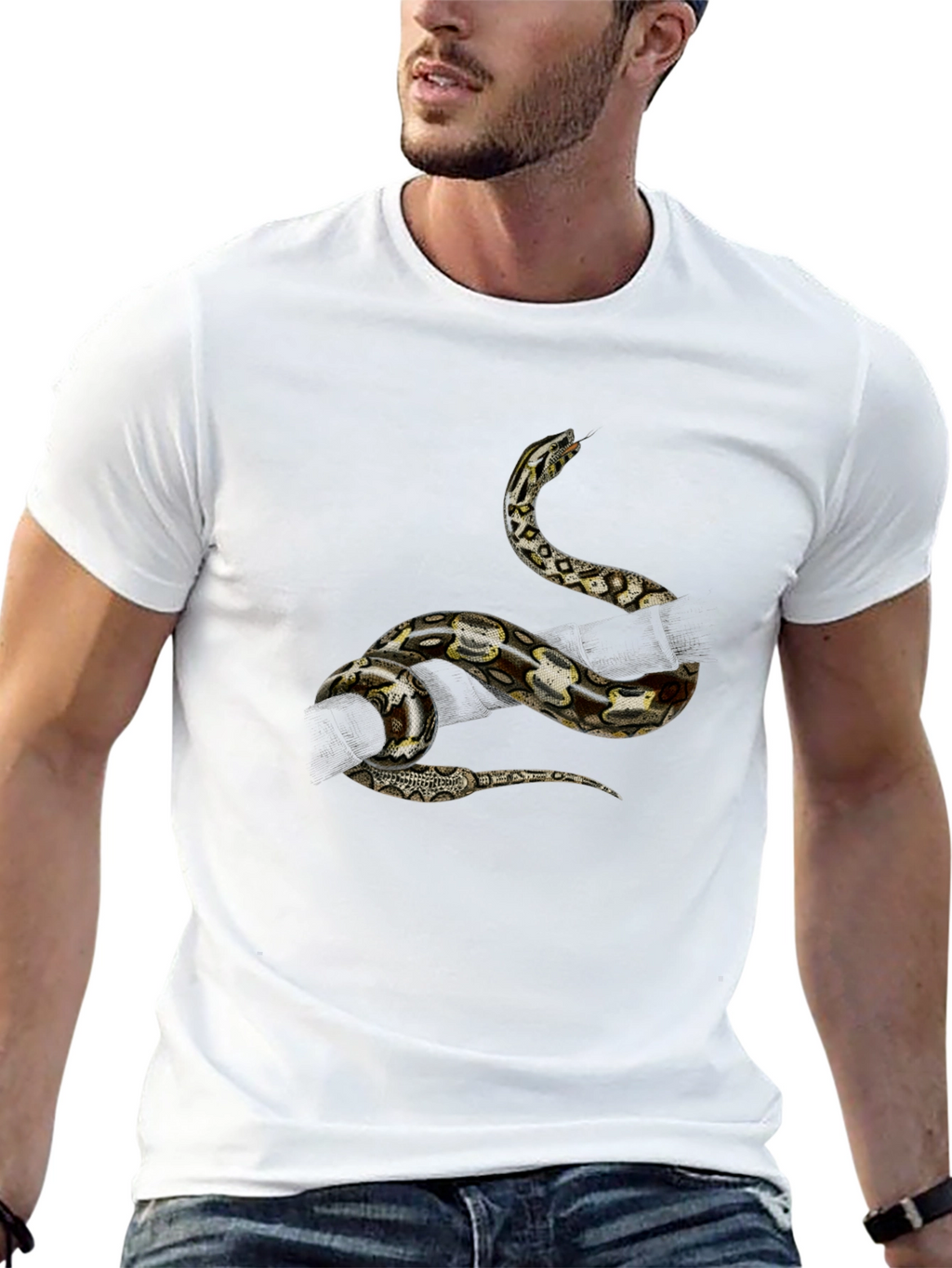 Snake Graphic Black T-Shirt