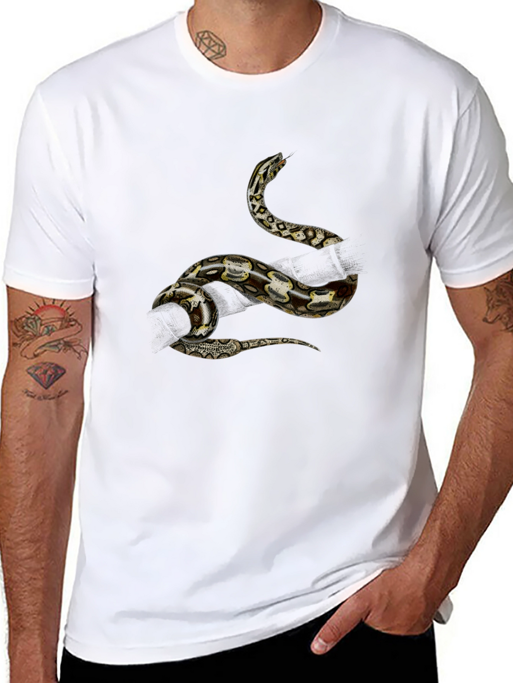 Snake Graphic Black T-Shirt