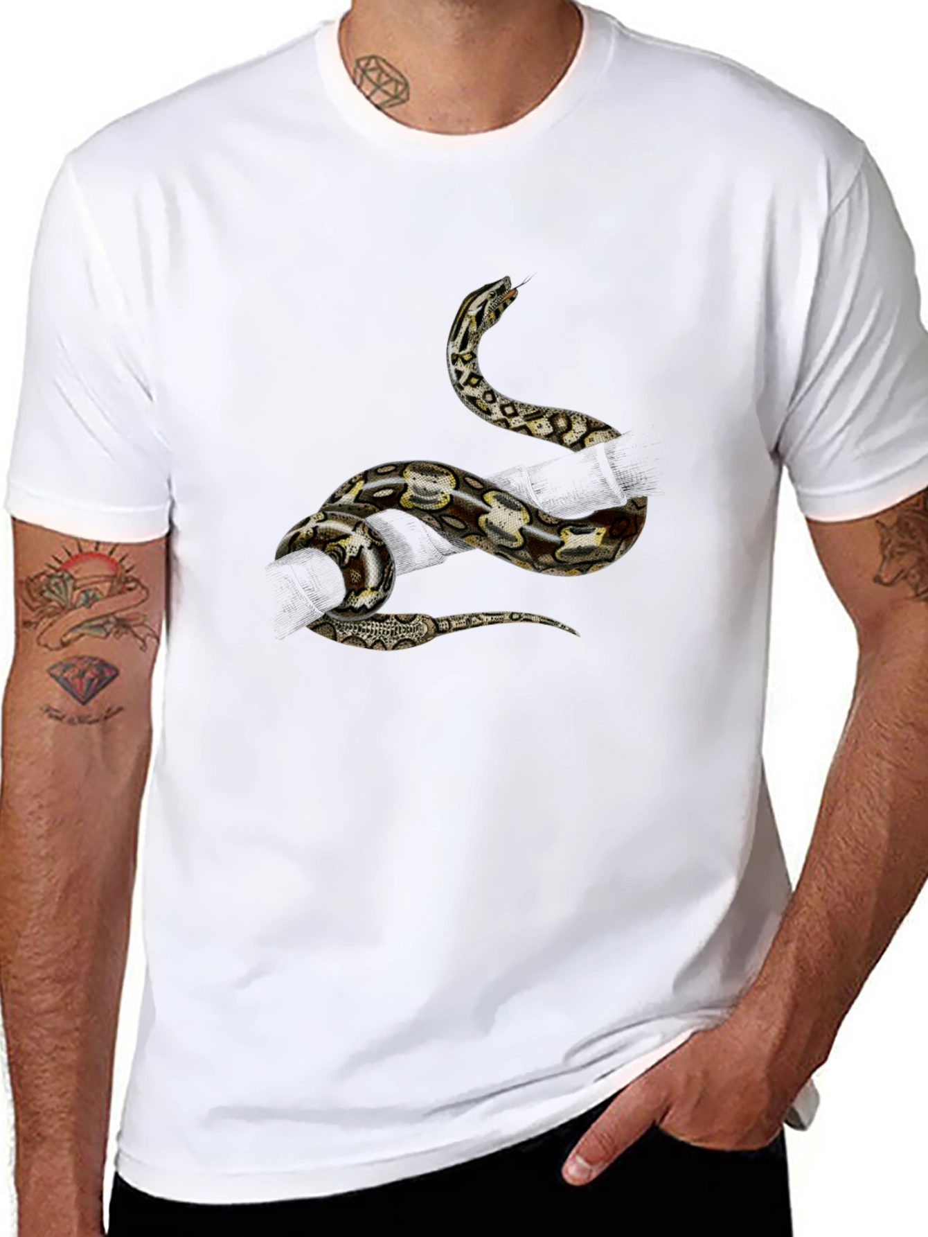 Snake Graphic Black T-Shirt