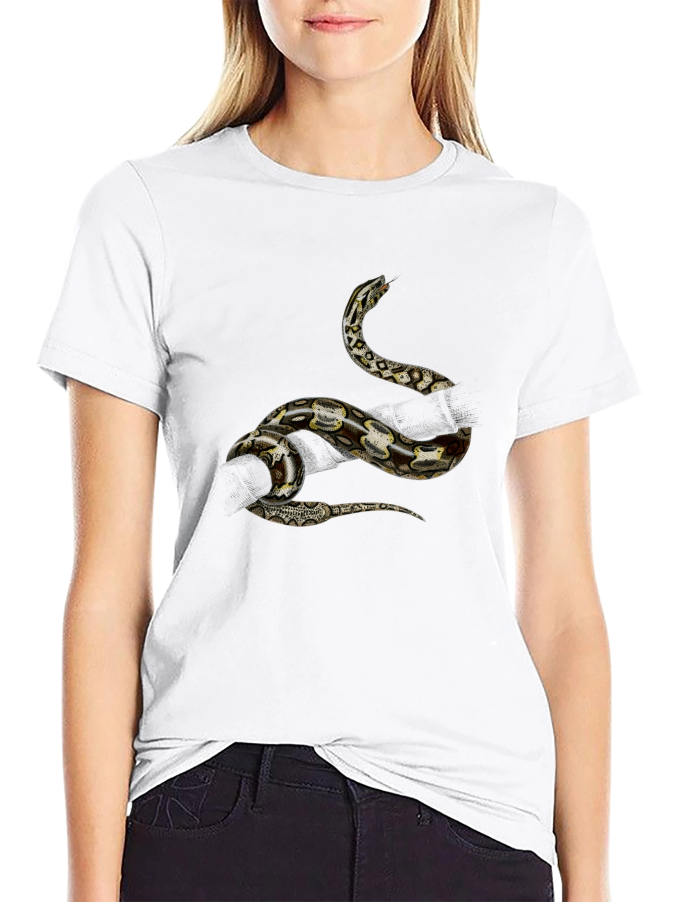 Snake Graphic Black T-Shirt