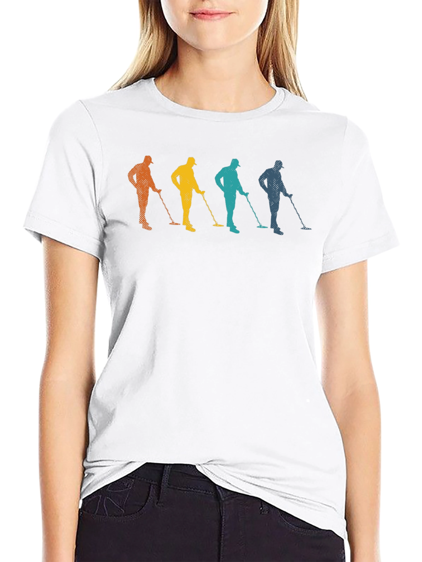 Retro Metal Detector T-Shirt Treasure Hunting Tee