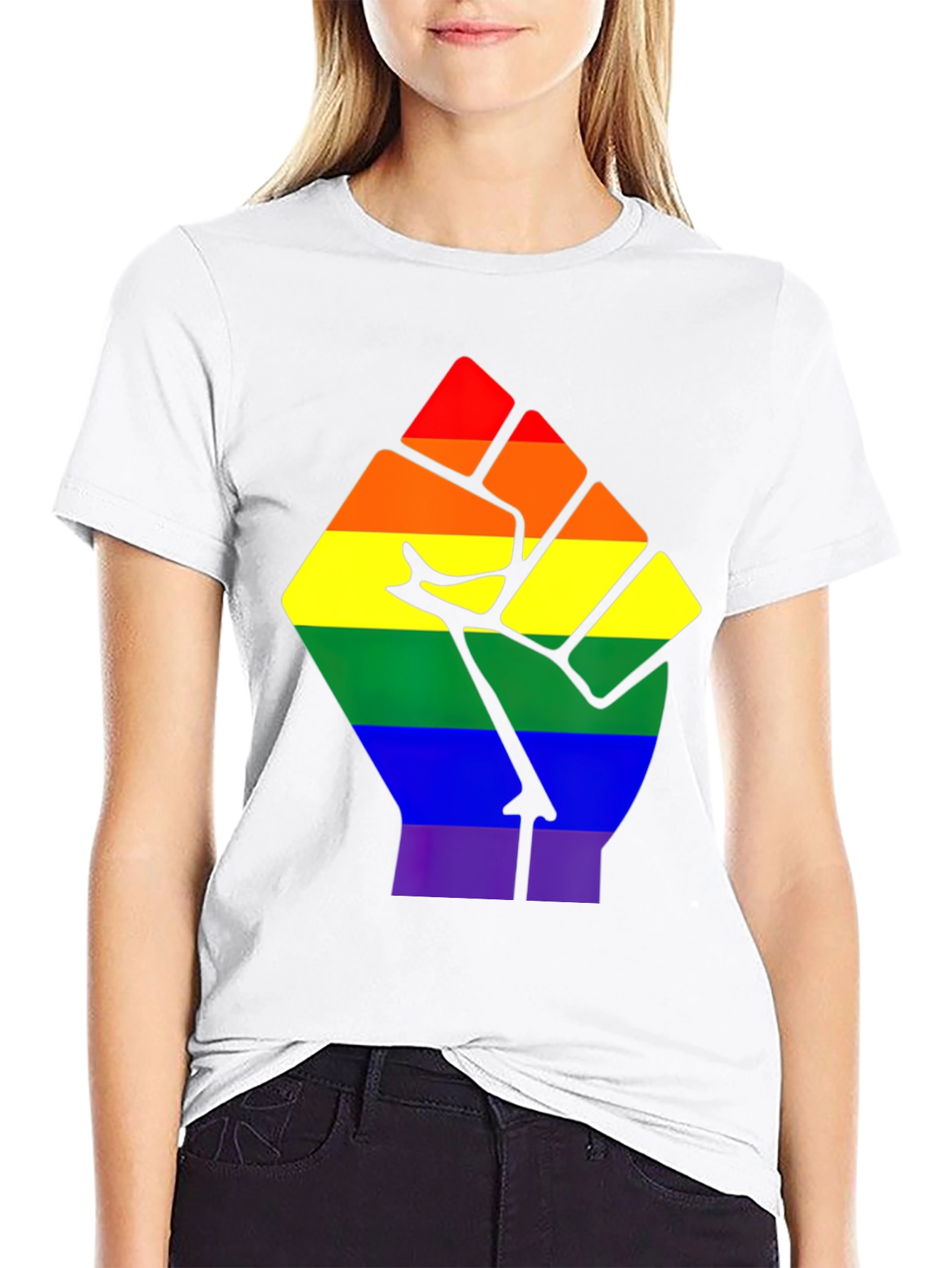 LGBTQ+ Pride Fist Tee - Black