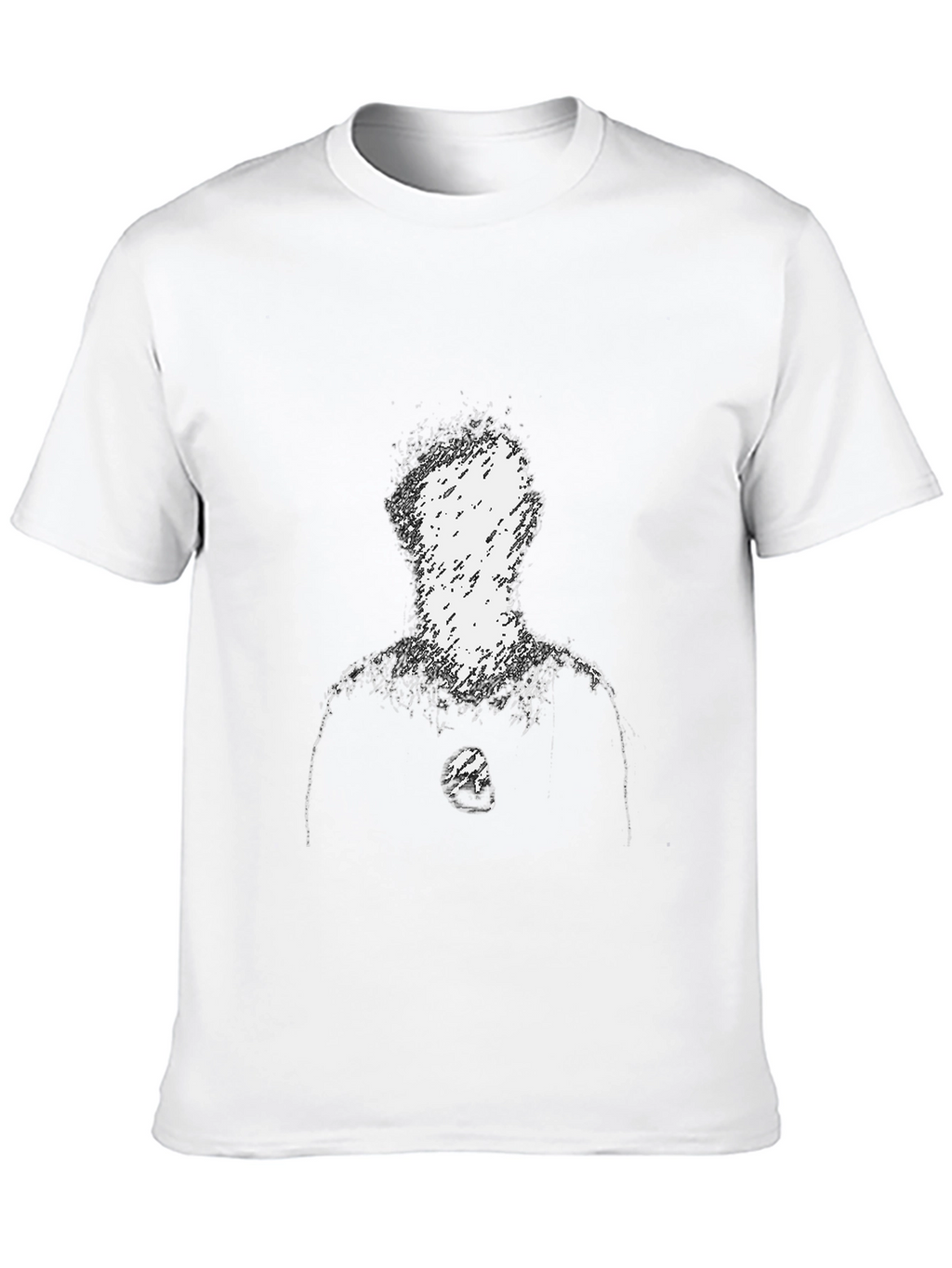 Abstract Figure Graphic Tee - Black