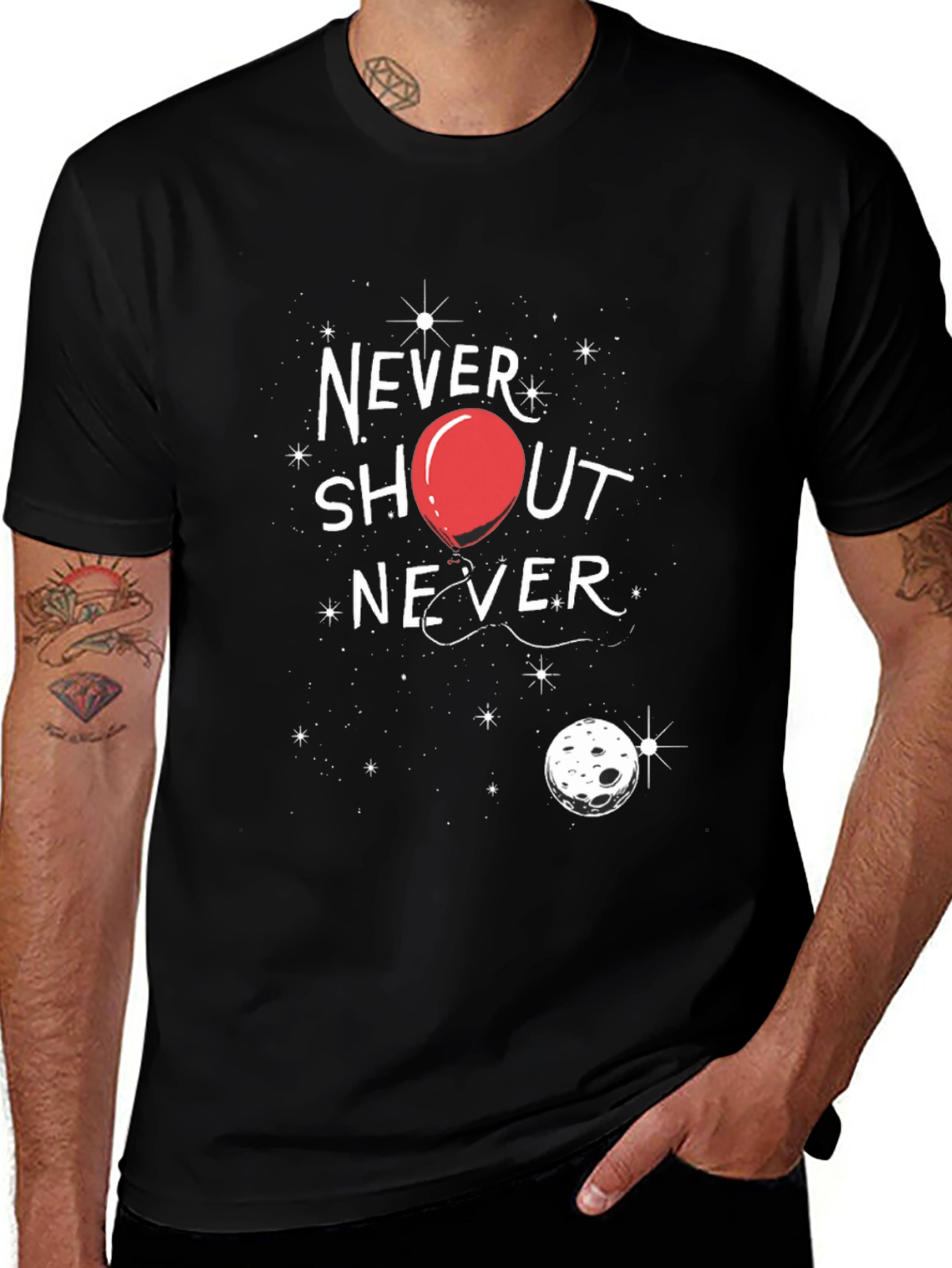 Never Shout Never Space Graphic T-Shirt