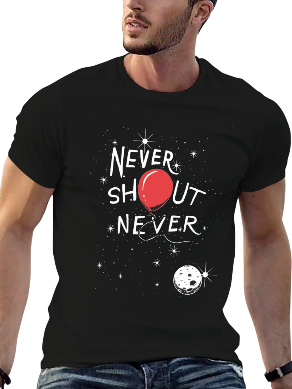 Never Shout Never Space Graphic T-Shirt