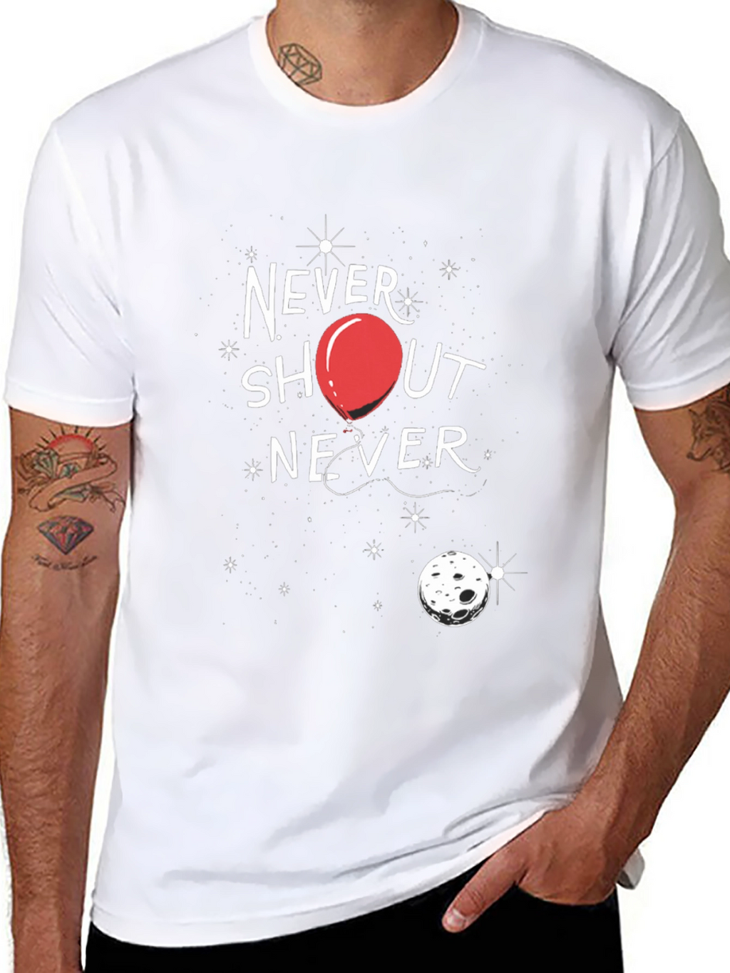 Never Shout Never Space Graphic T-Shirt