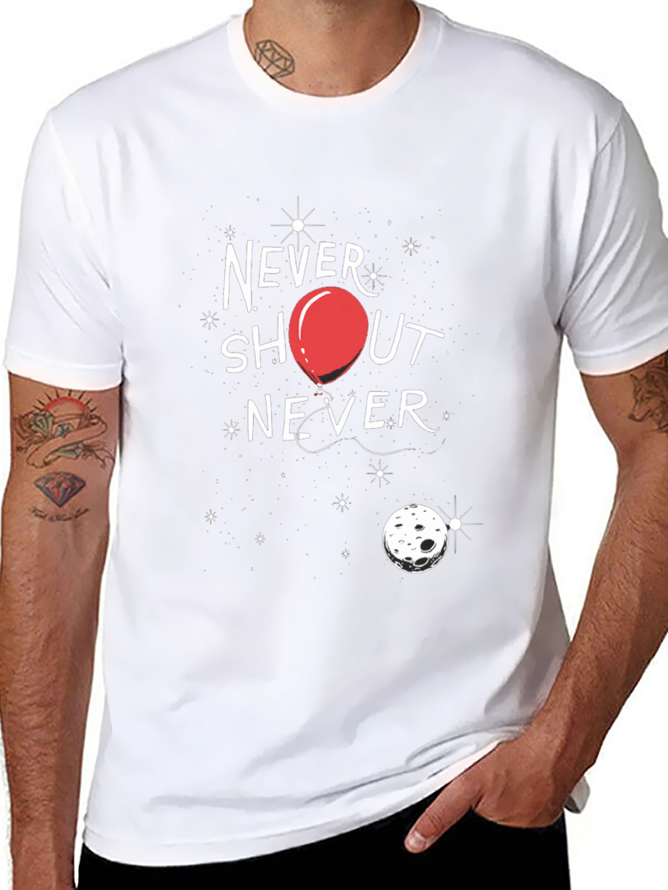 Never Shout Never Space Graphic T-Shirt
