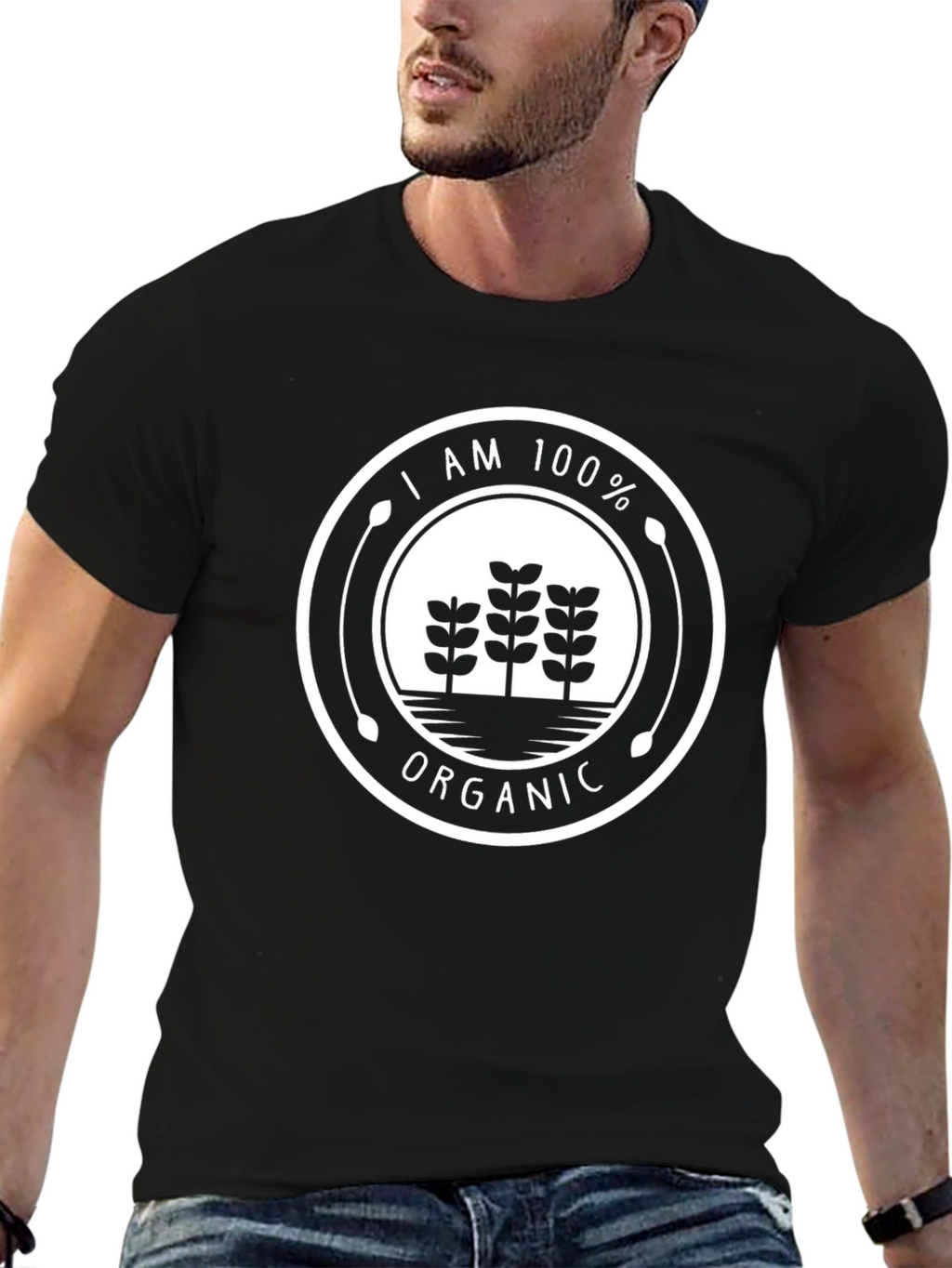 100% Organic Graphic Tee - Black