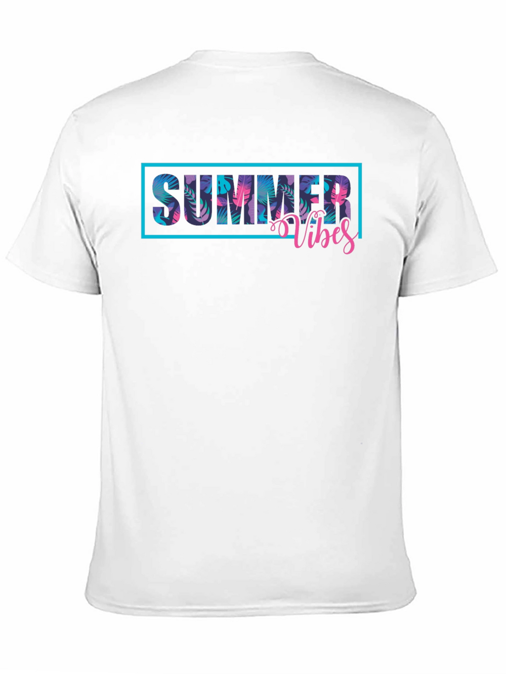 Summer Vibes Graphic Print Black T-Shirt