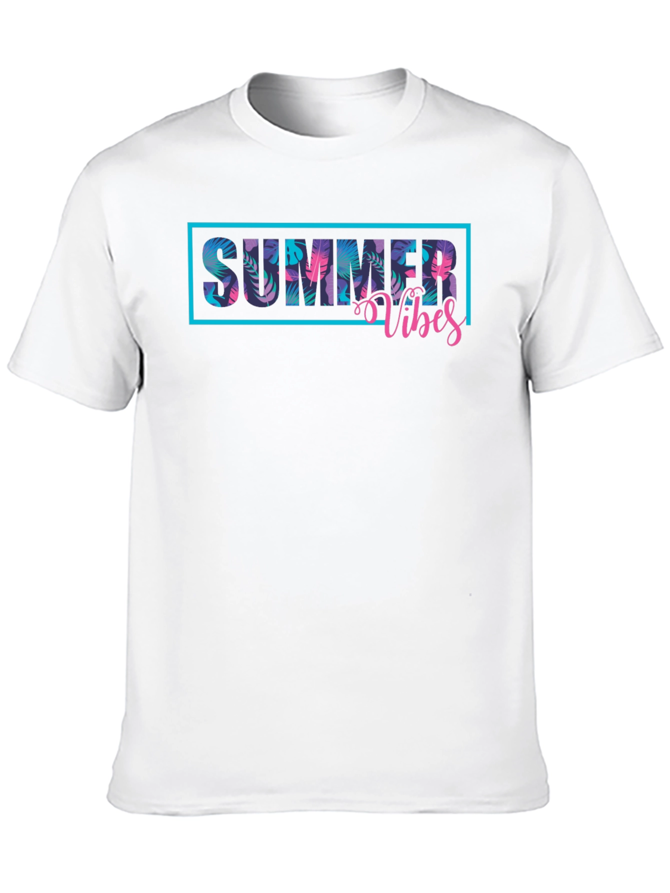 Summer Vibes Graphic Print Black T-Shirt