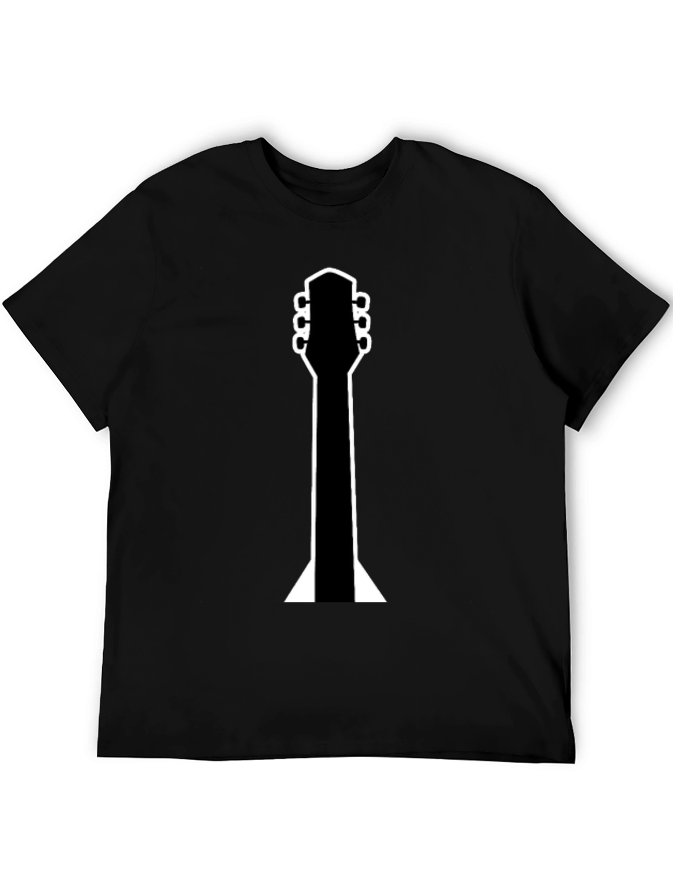 Guitar Neck Graphic Black T-Shirt