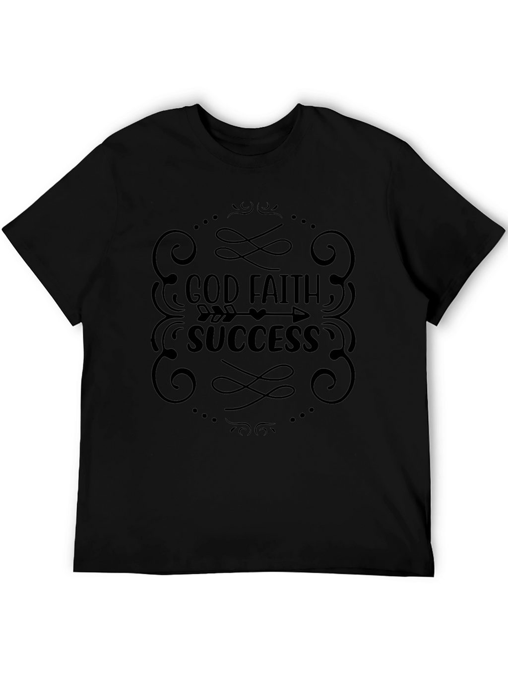 Faith God Success T-Shirt Black