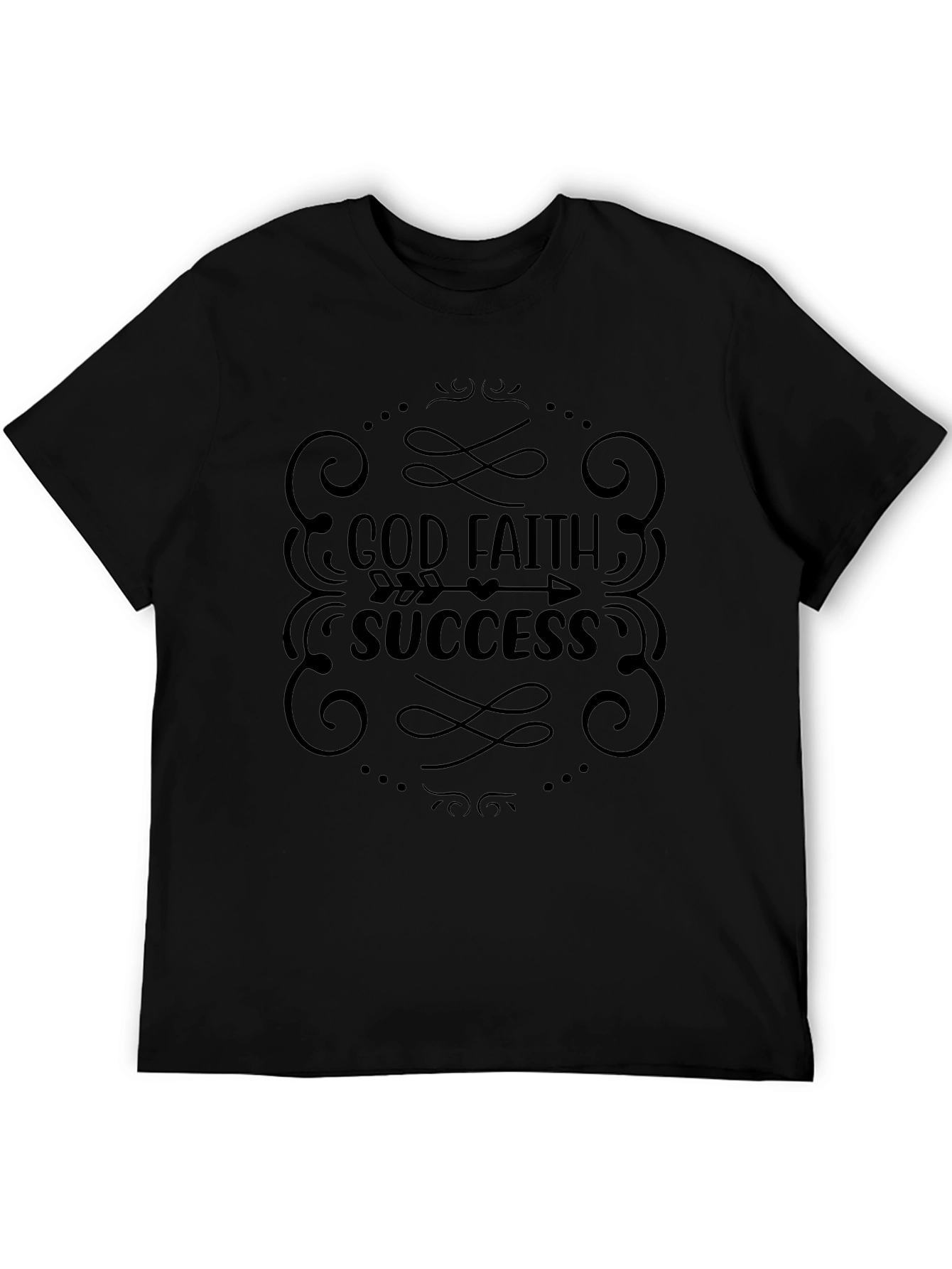 Faith God Success T-Shirt Black