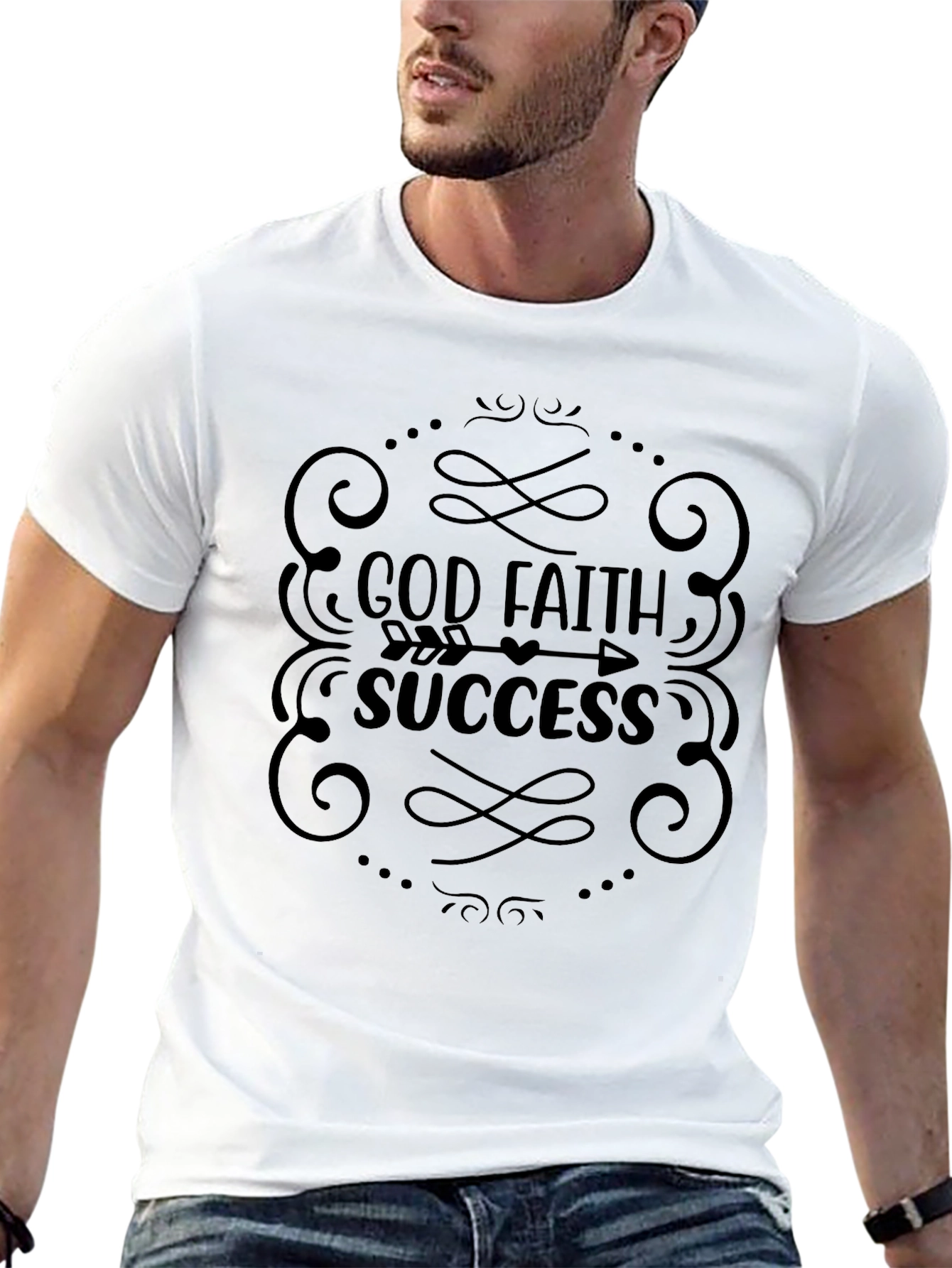 Faith God Success T-Shirt Black