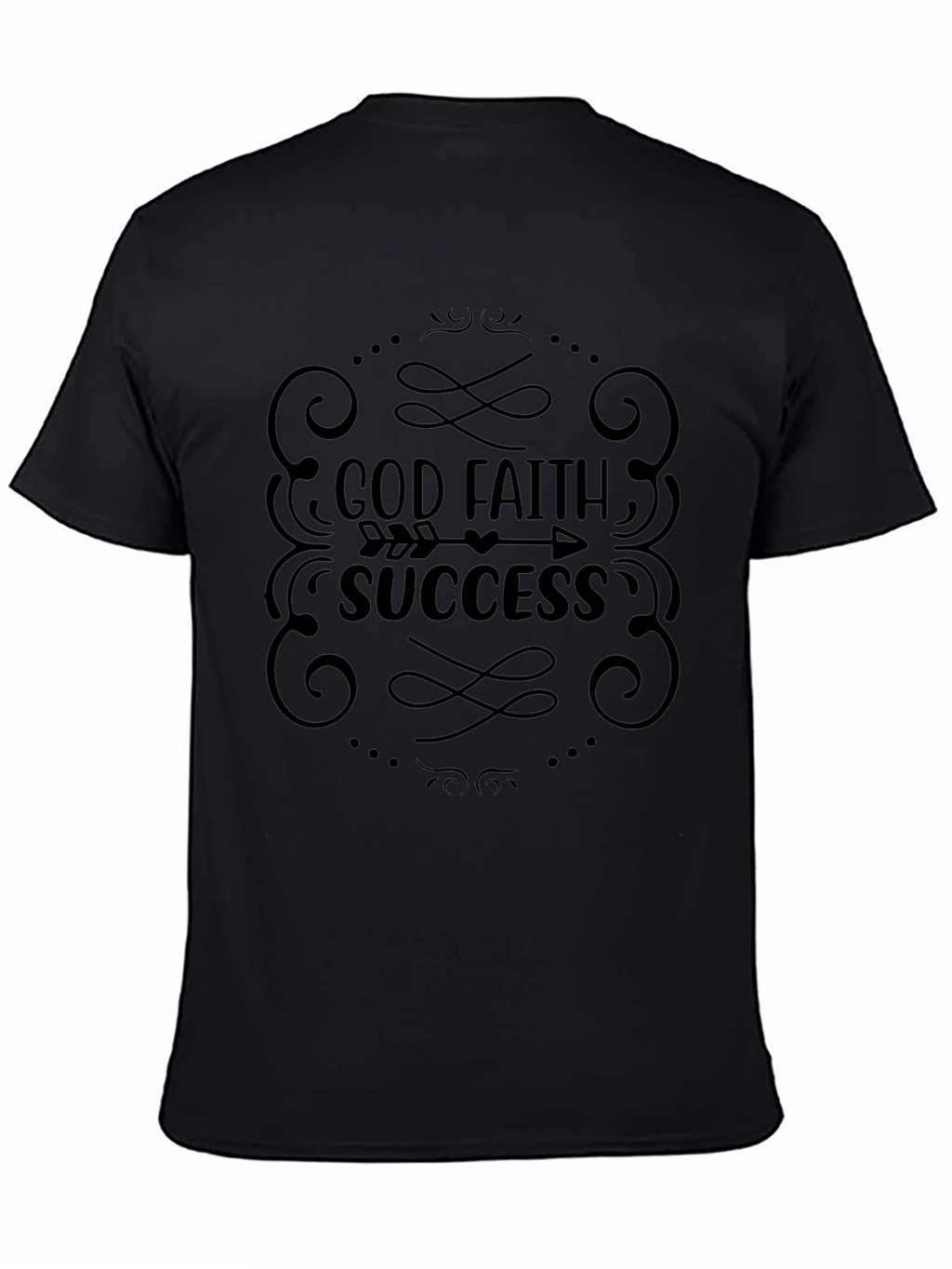 Faith God Success T-Shirt Black