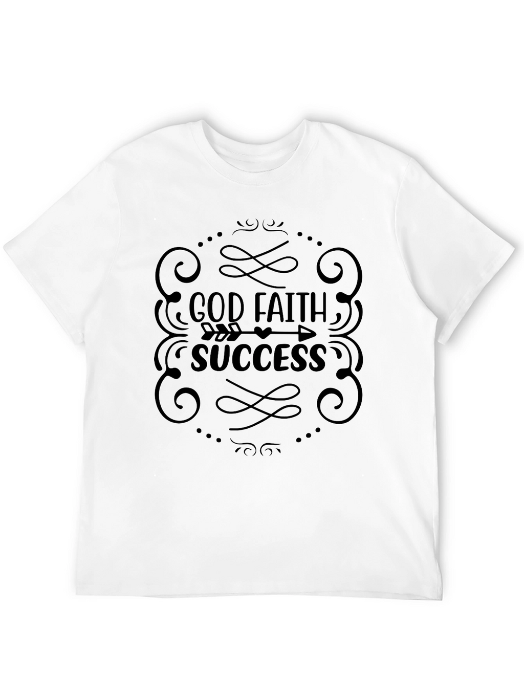 Faith God Success T-Shirt Black