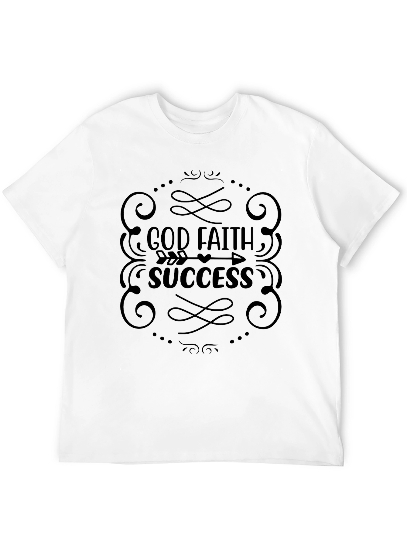 Faith God Success T-Shirt Black