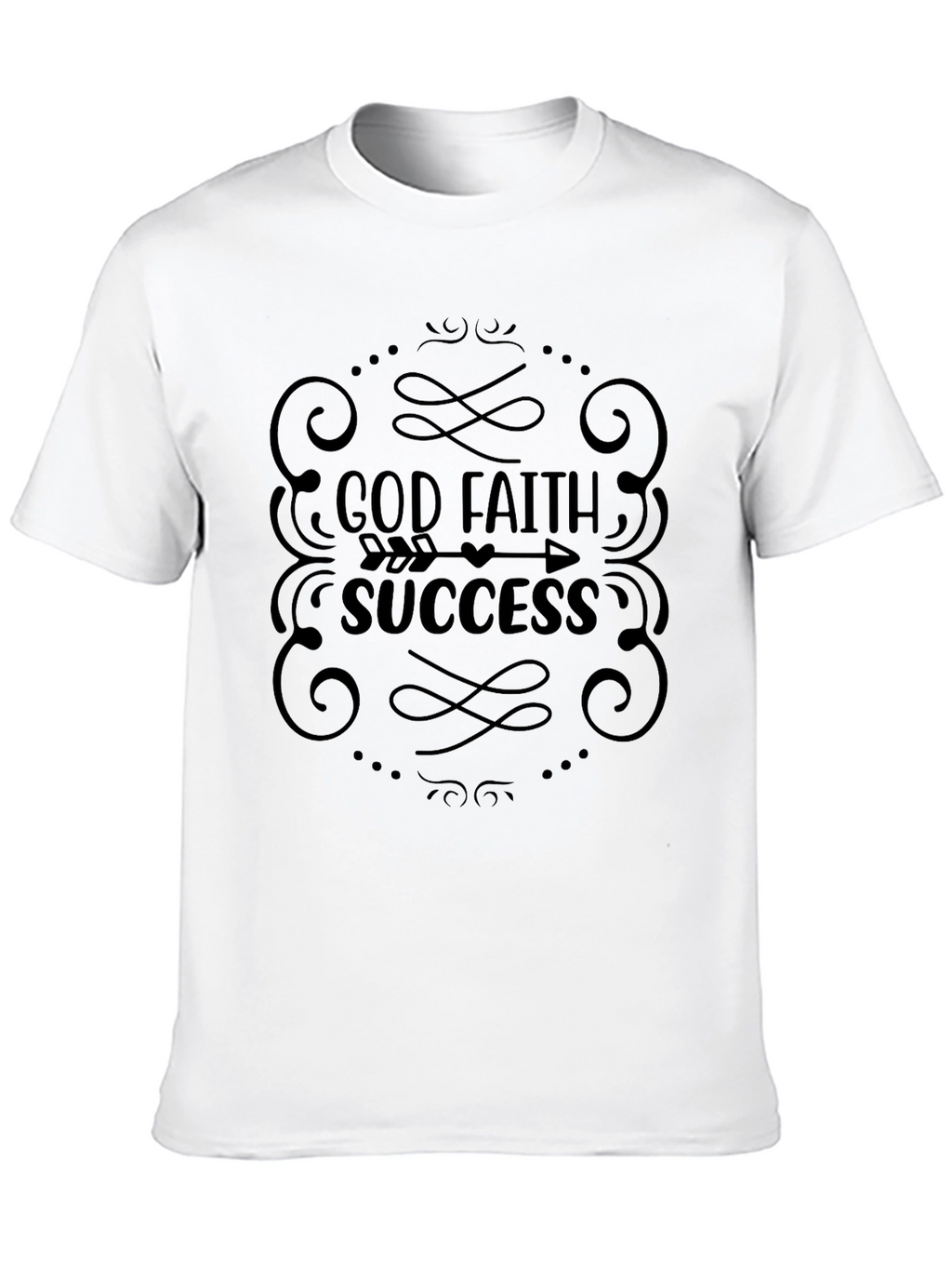Faith God Success T-Shirt Black