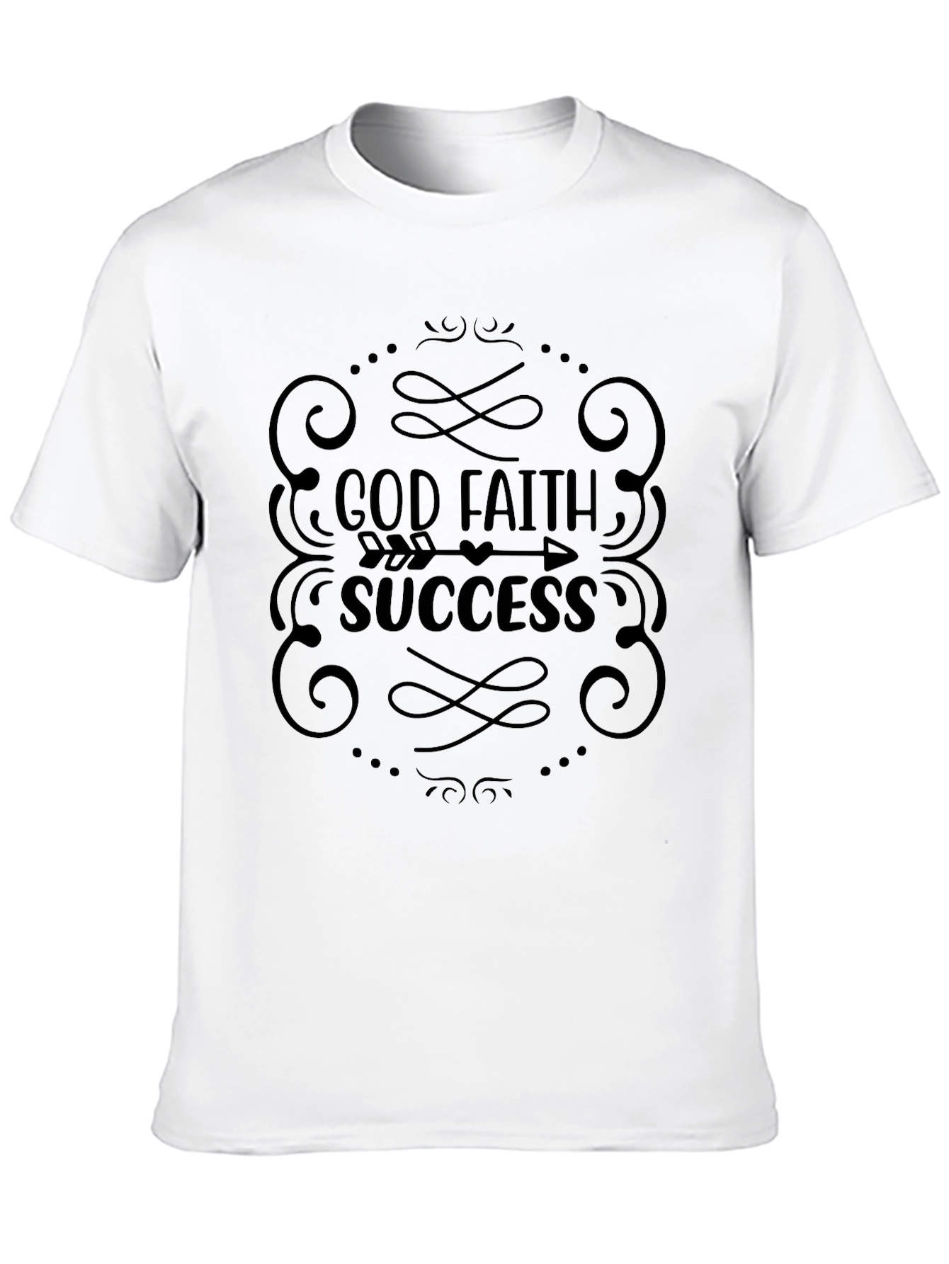 Faith God Success T-Shirt Black