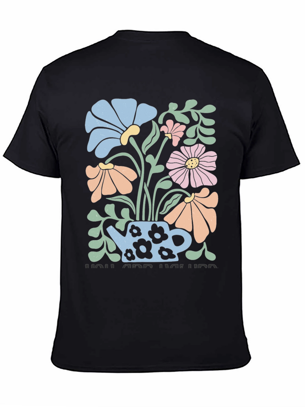 Floral Teapot Graphic T-Shirt