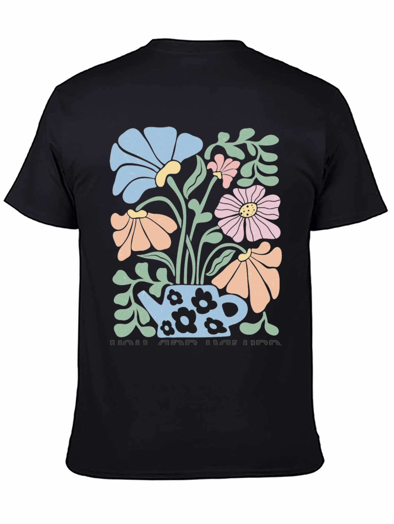 Floral Teapot Graphic T-Shirt