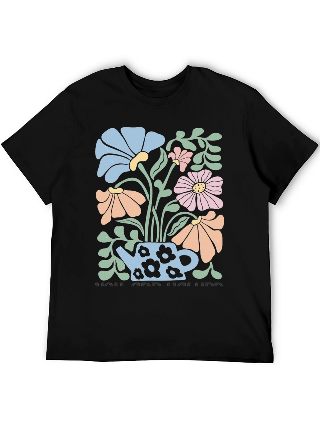 Floral Teapot Graphic T-Shirt