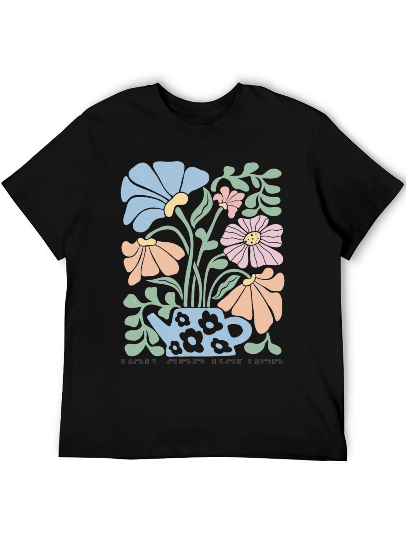 Floral Teapot Graphic T-Shirt