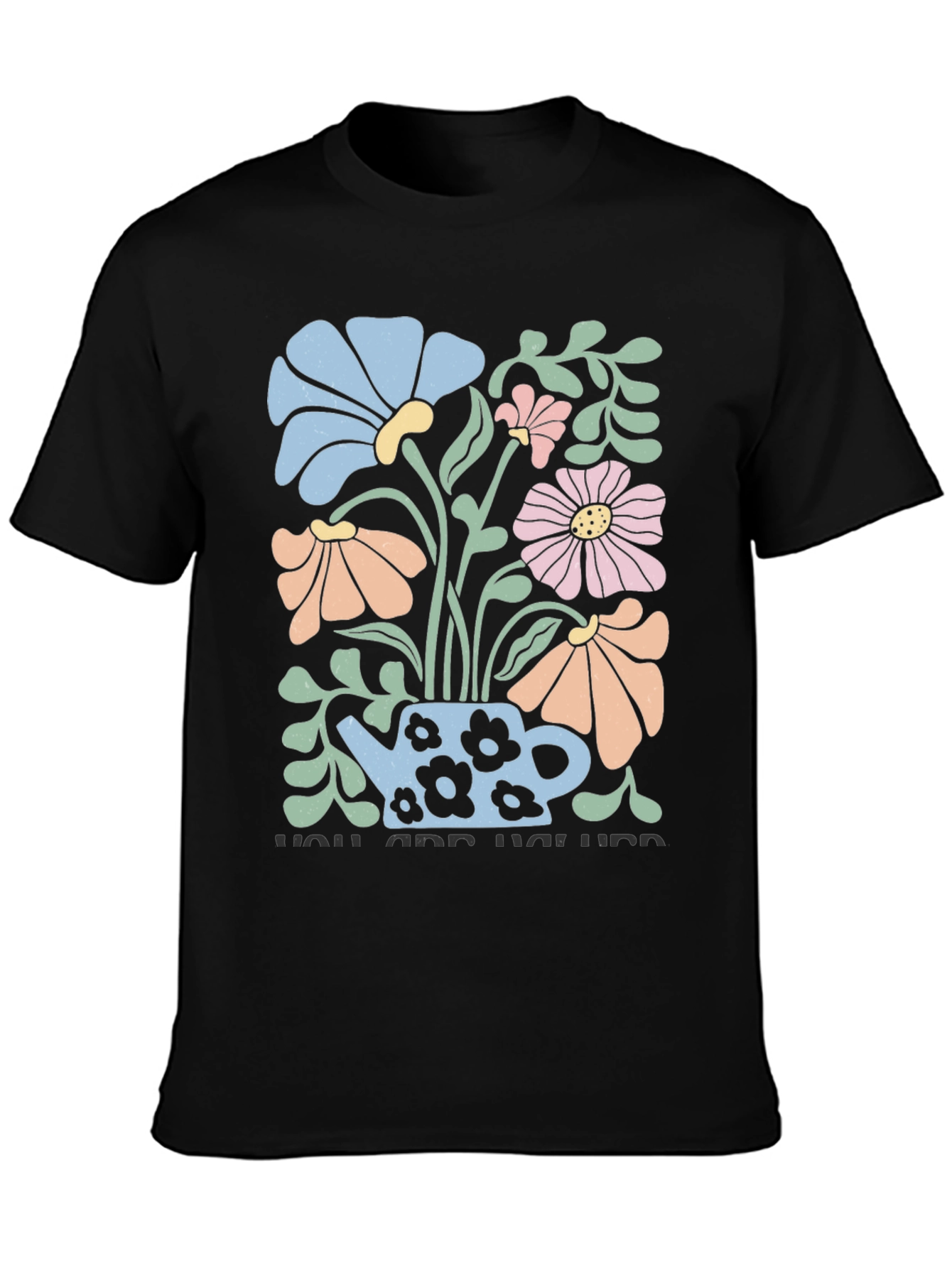 Floral Teapot Graphic T-Shirt