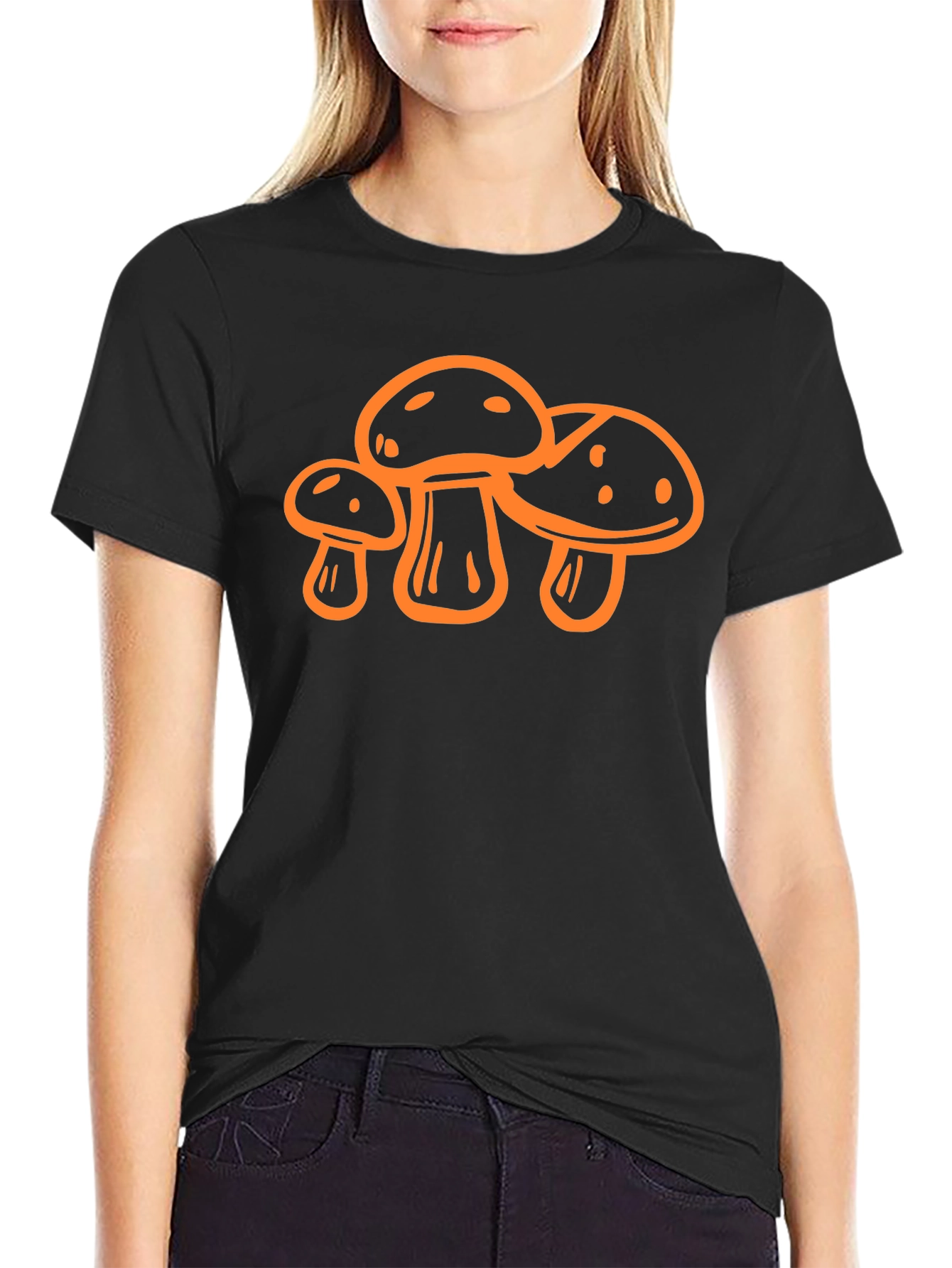 Mushroom Graphic T-Shirt - Black